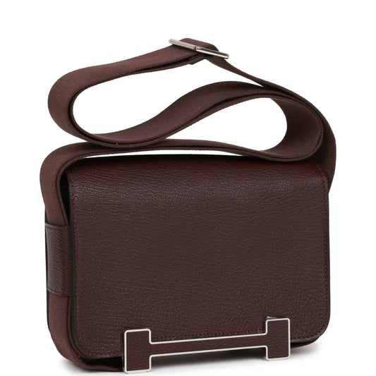 Luxury Hermes Geta Rouge Sellier Chevre Palladium Hardware