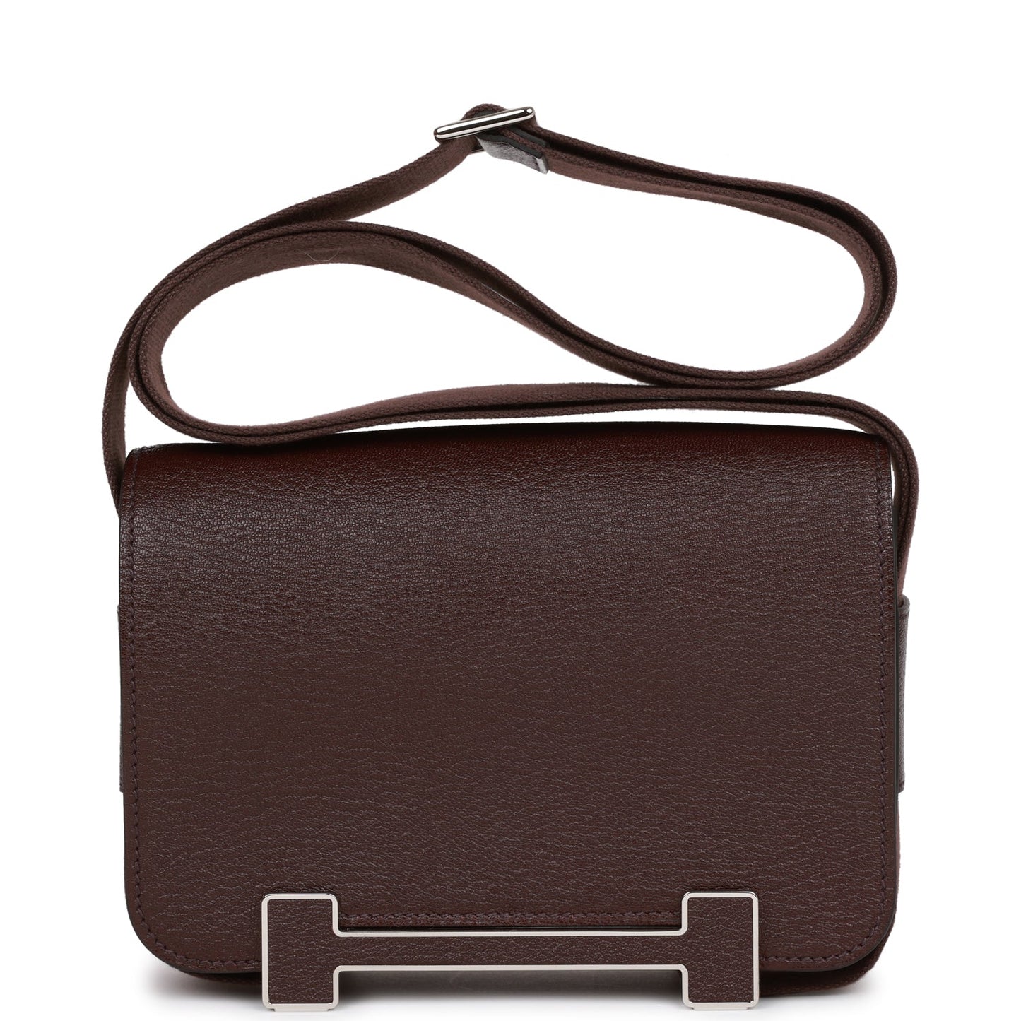 Luxury Hermes Geta Rouge Sellier Chevre Palladium Hardware