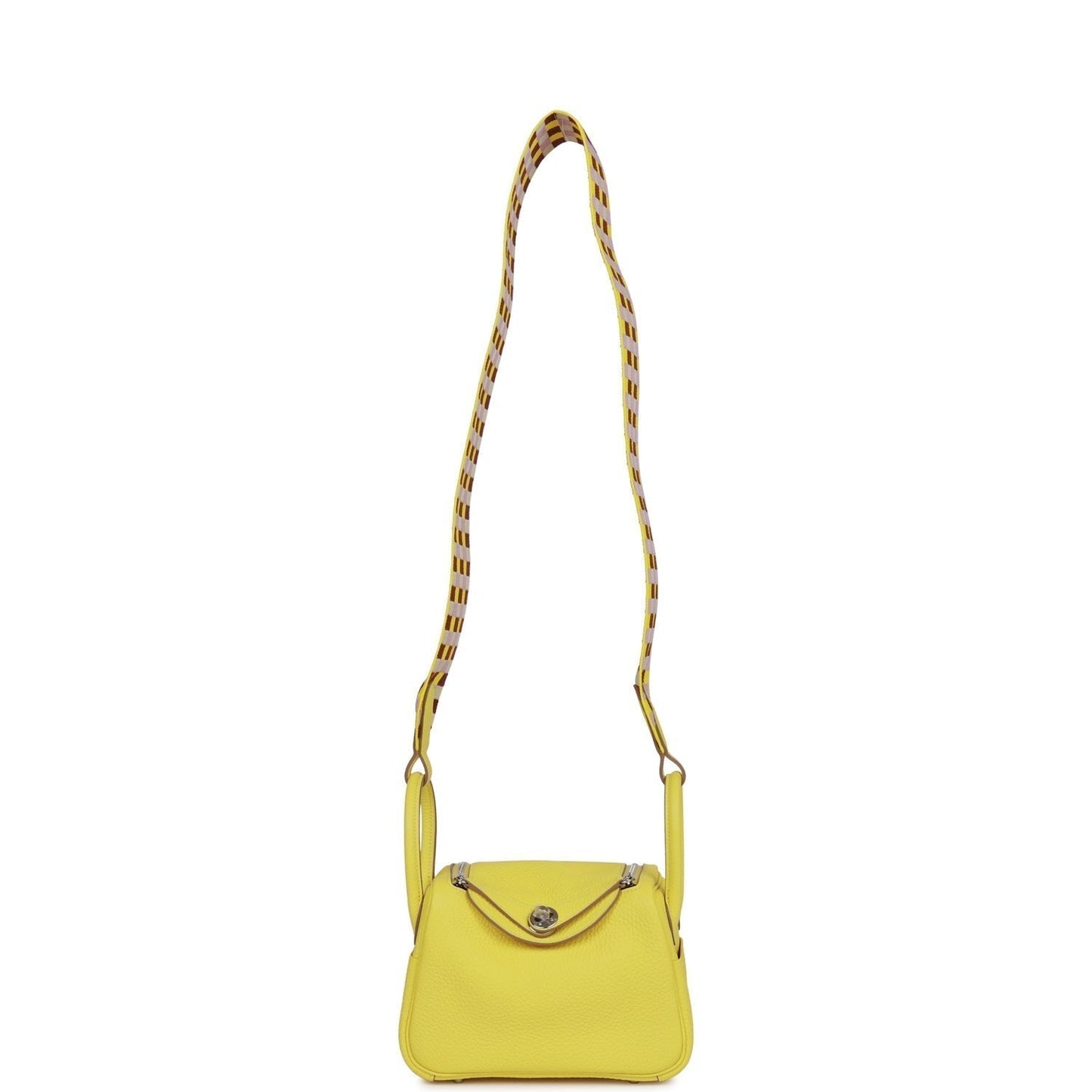 Luxury Hermes Mini Lindy Lime Clemence Palladium Hardware