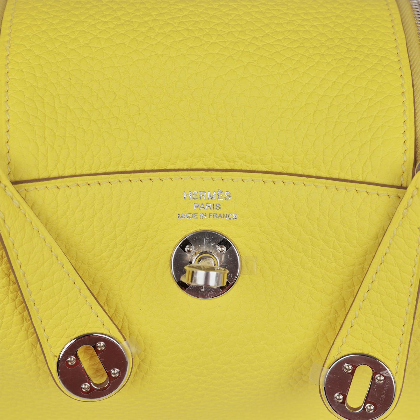Luxury Hermes Mini Lindy Lime Clemence Palladium Hardware