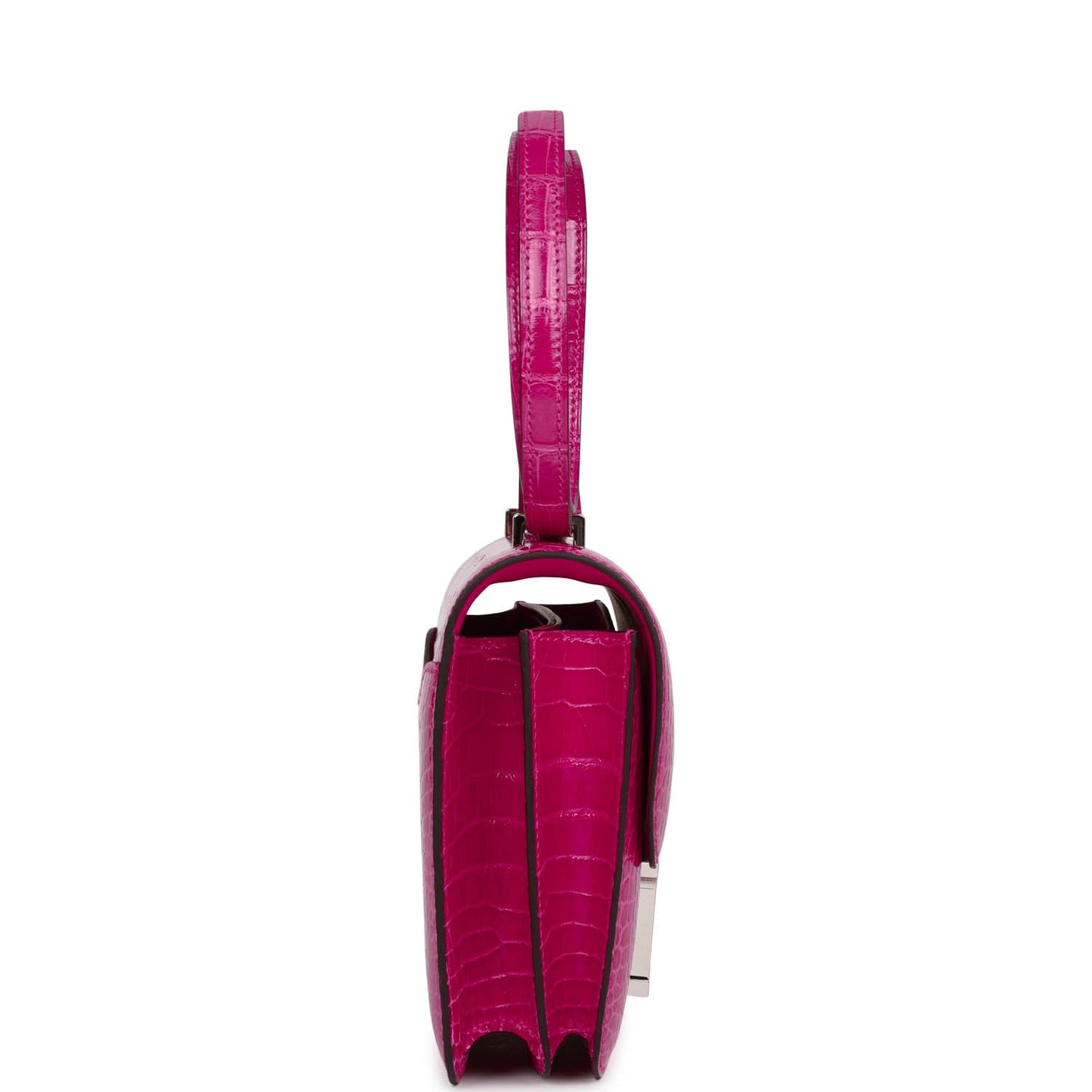 Luxury Hermes Constance 18 Rose Mexico Shiny Alligator Palladium Hardware