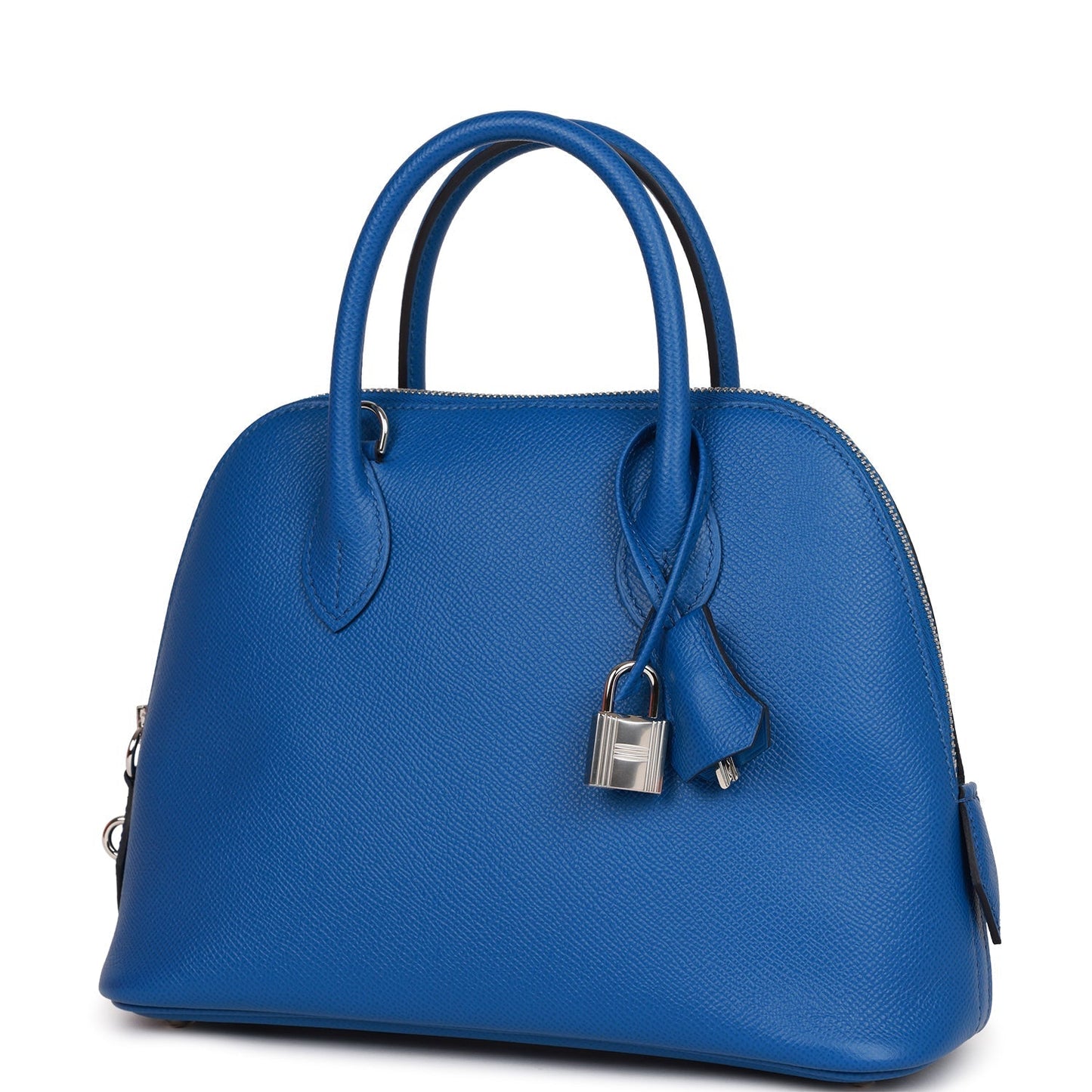 Luxury Hermes 1923 Bolide 25 Bleu France Epsom Palladium Hardware