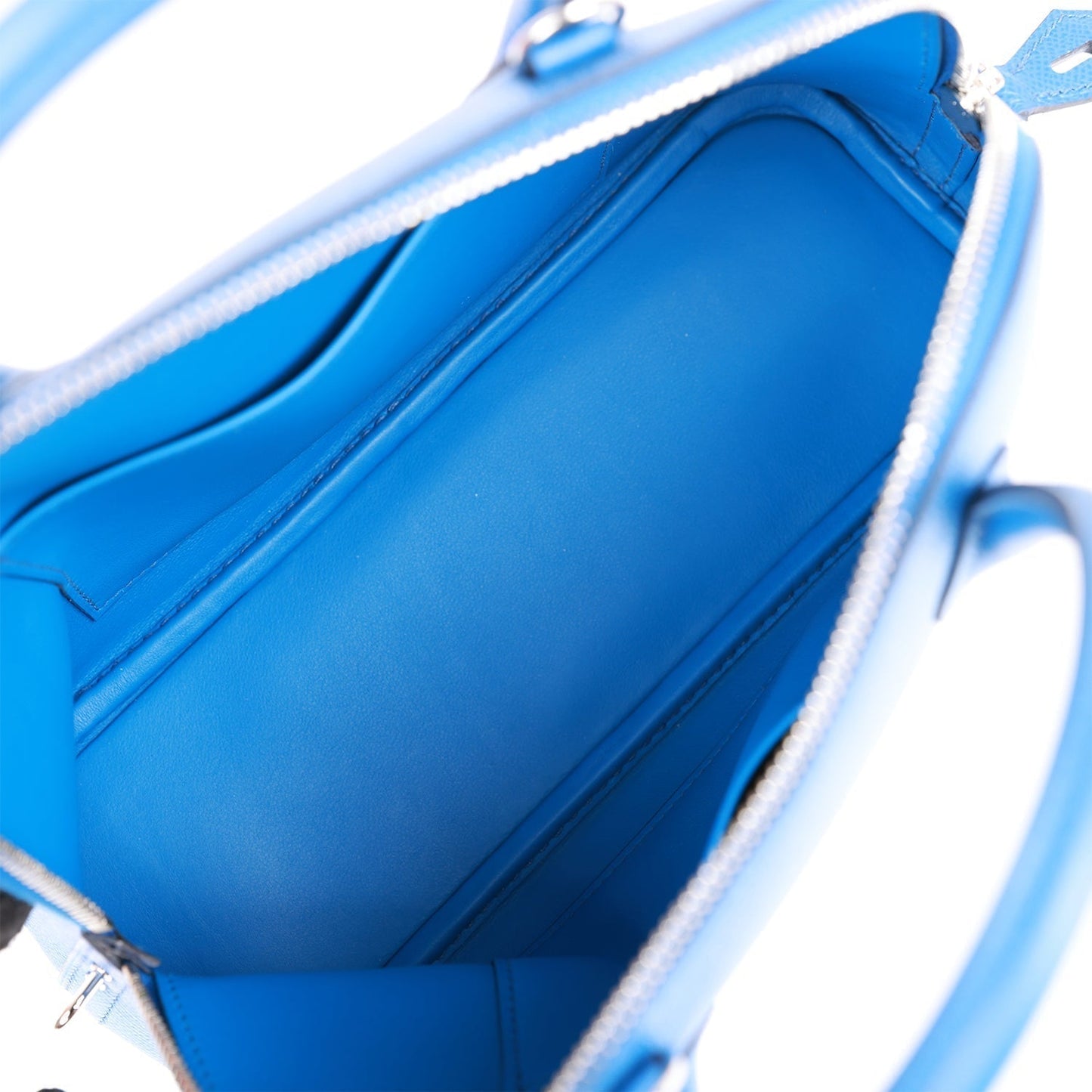 Luxury Hermes 1923 Bolide 25 Bleu France Epsom Palladium Hardware