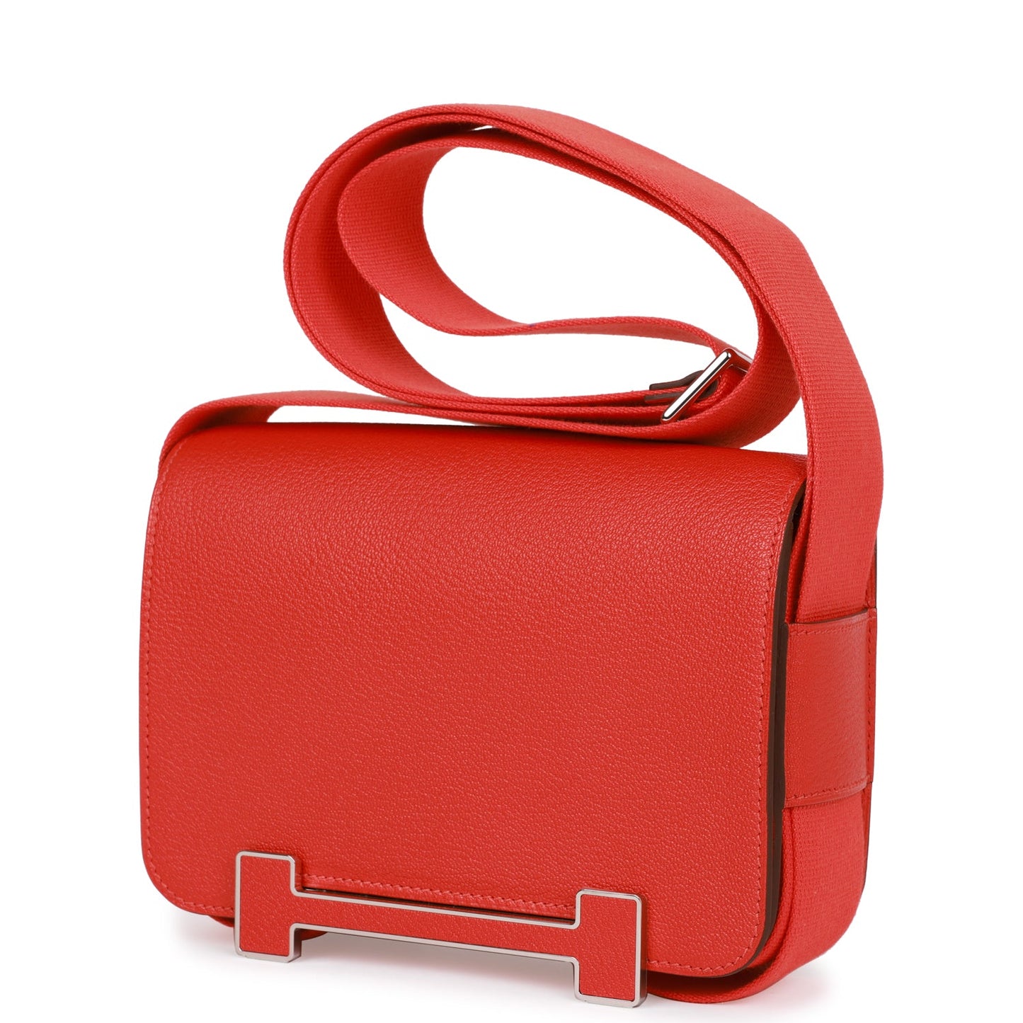 Luxury Hermes Geta Capucine Chevre Palladium Hardware