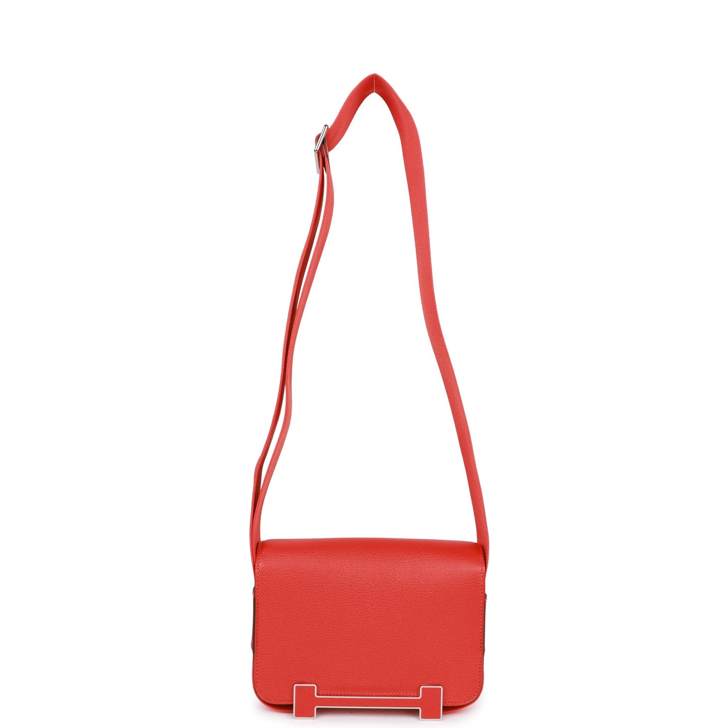 Luxury Hermes Geta Capucine Chevre Palladium Hardware