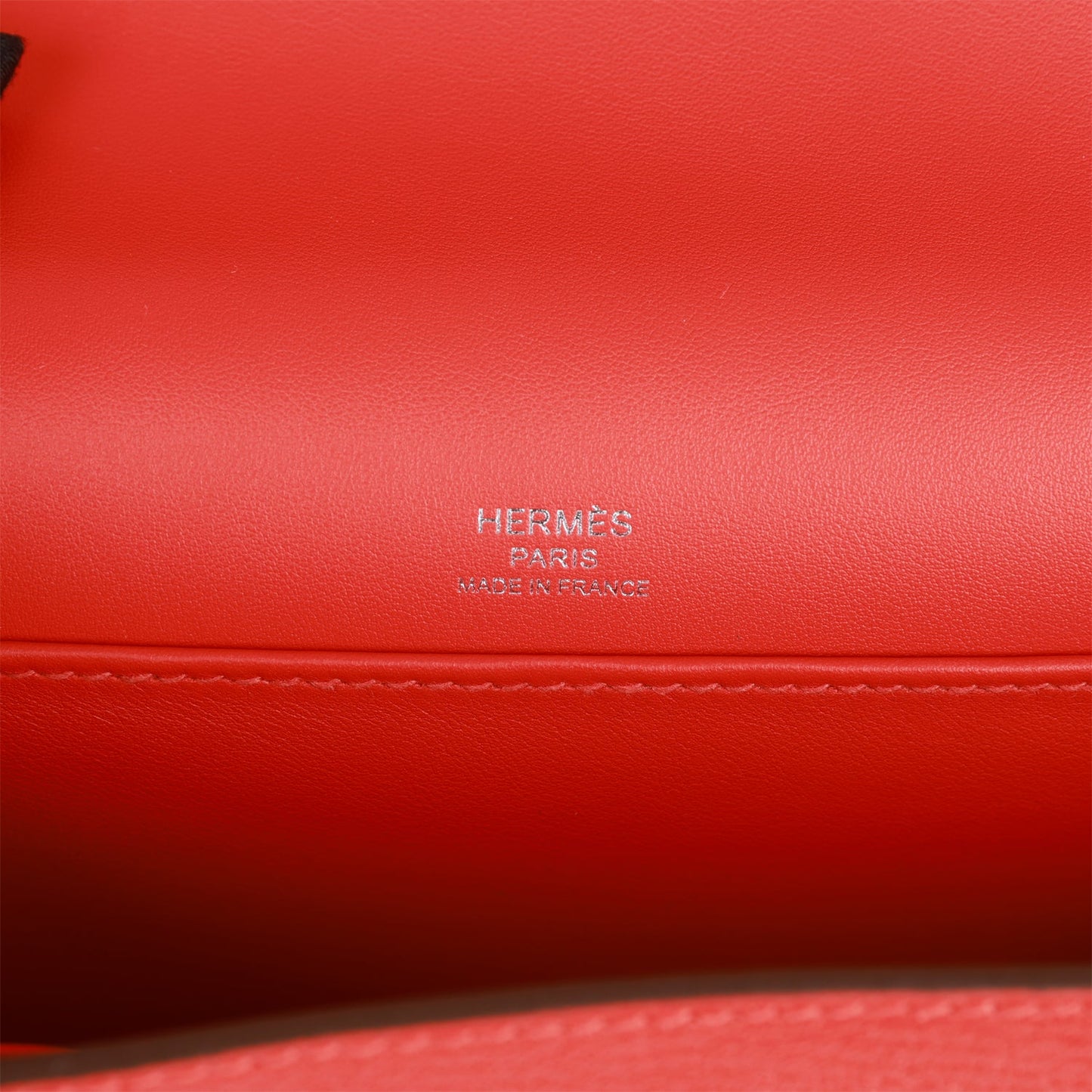 Luxury Hermes Geta Capucine Chevre Palladium Hardware