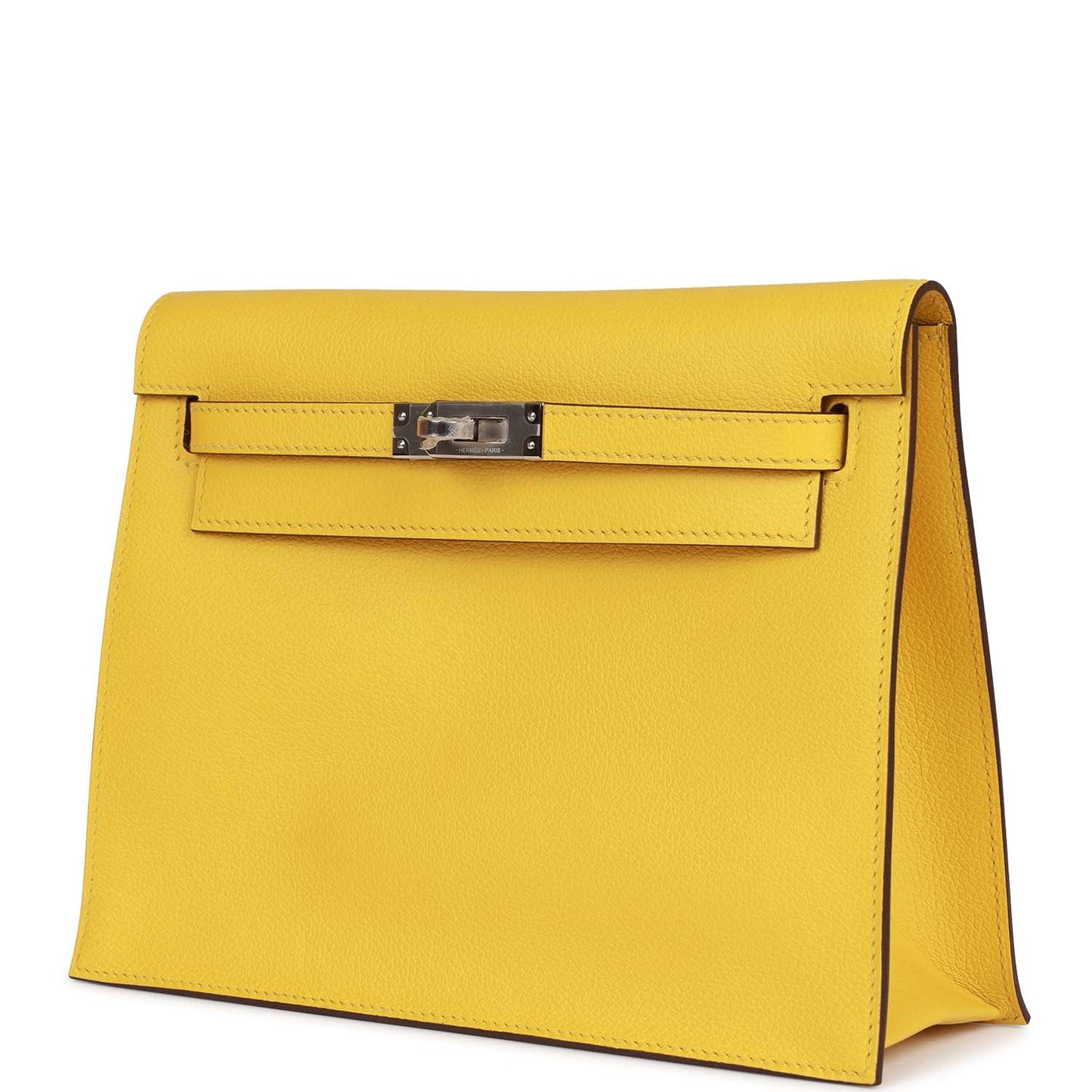 Luxury Hermes Kelly Danse Lime Evercolor Palladium Hardware