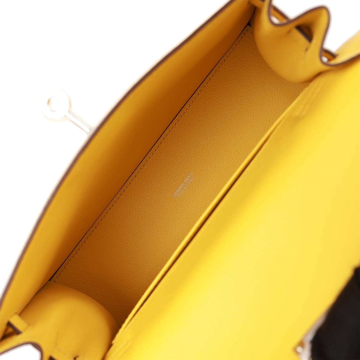 Luxury Hermes Kelly Danse Lime Evercolor Palladium Hardware