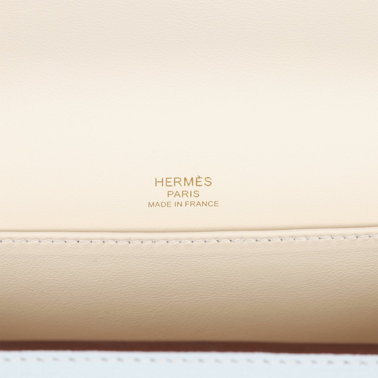 Luxury Hermes Geta Bleu Brume Verso Chevre Gold Hardware