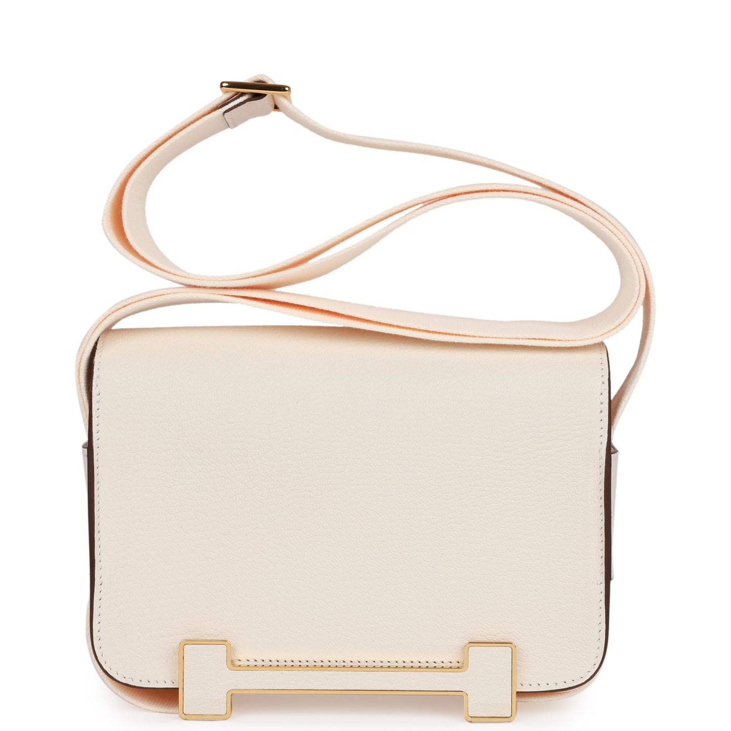 Luxury Hermes Geta Nata Chevre Gold Hardware