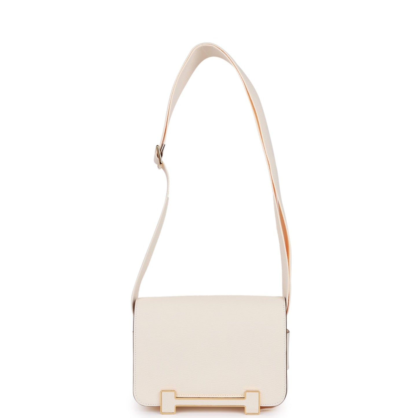 Luxury Hermes Geta Nata Chevre Gold Hardware