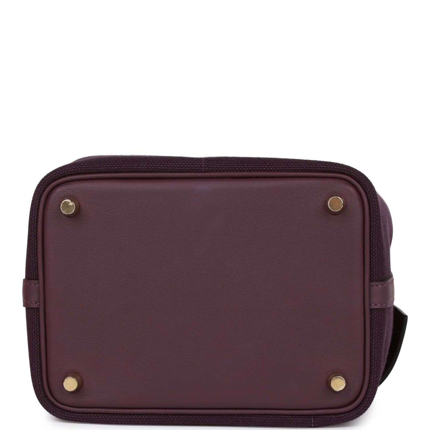Luxury Hermes Picotin Cargo 18 Cassis Swift and Toile Canvas Gold Hardware