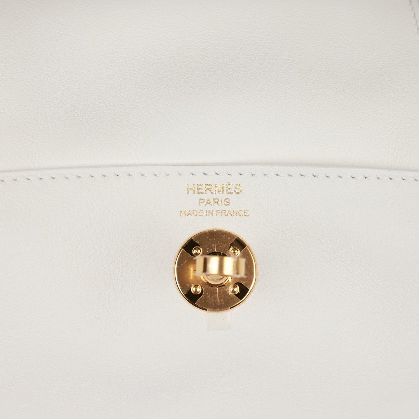 Luxury Hermes Mini Lindy White Swift Gold Hardware