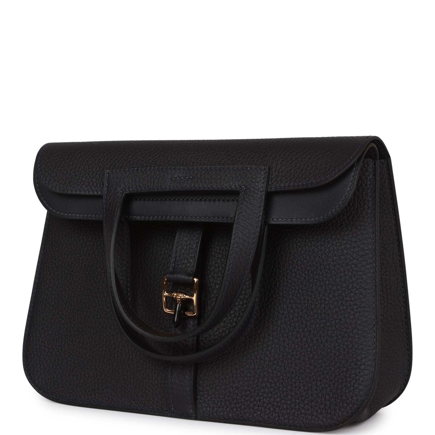 Luxury Hermes Halzan 25 Caban Clemence Gold Hardware