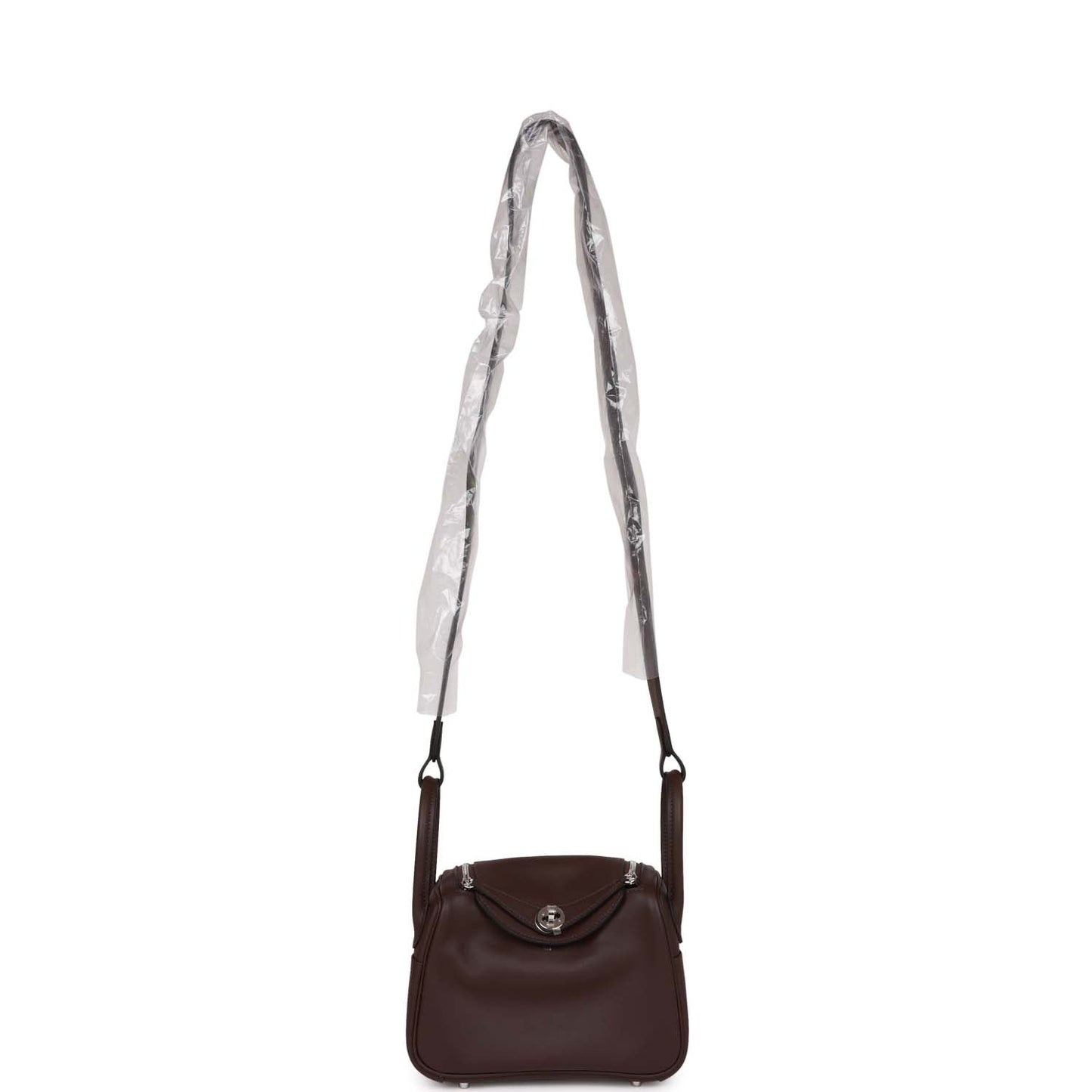 Luxury Hermes Mini Lindy Rouge Sellier Verso Swift Palladium Hardware