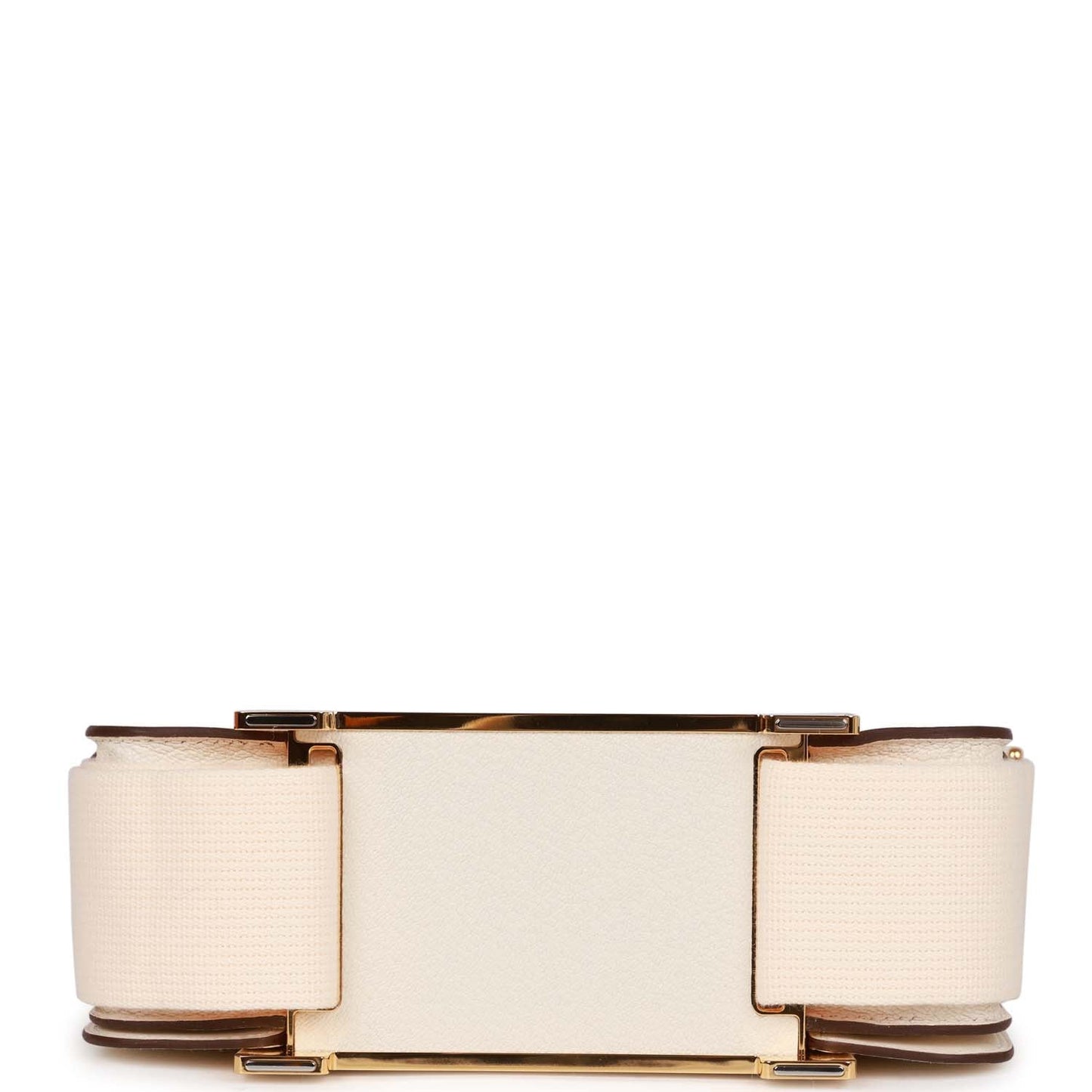 Luxury Hermes Geta Bag Nata Chevre Gold Hardware