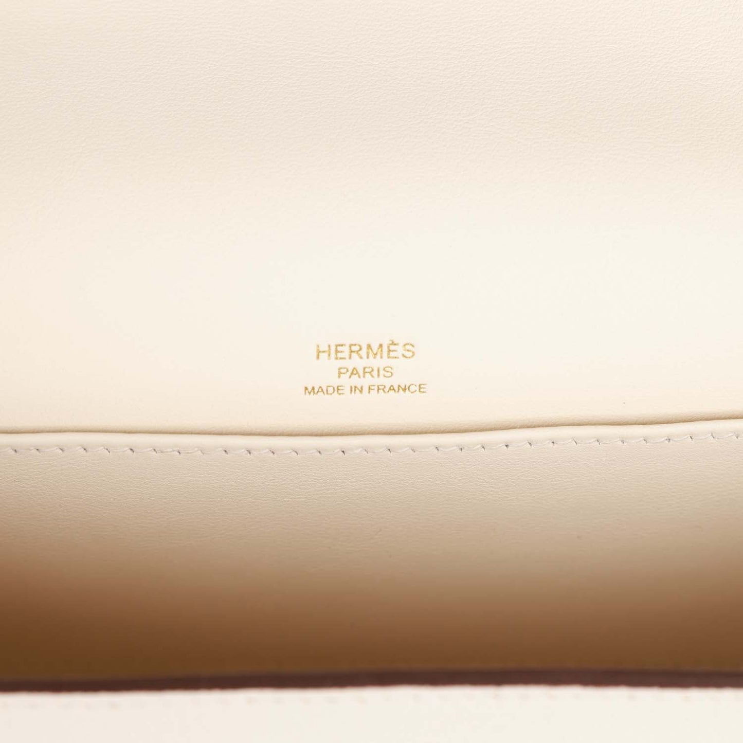 Luxury Hermes Geta Bag Nata Chevre Gold Hardware