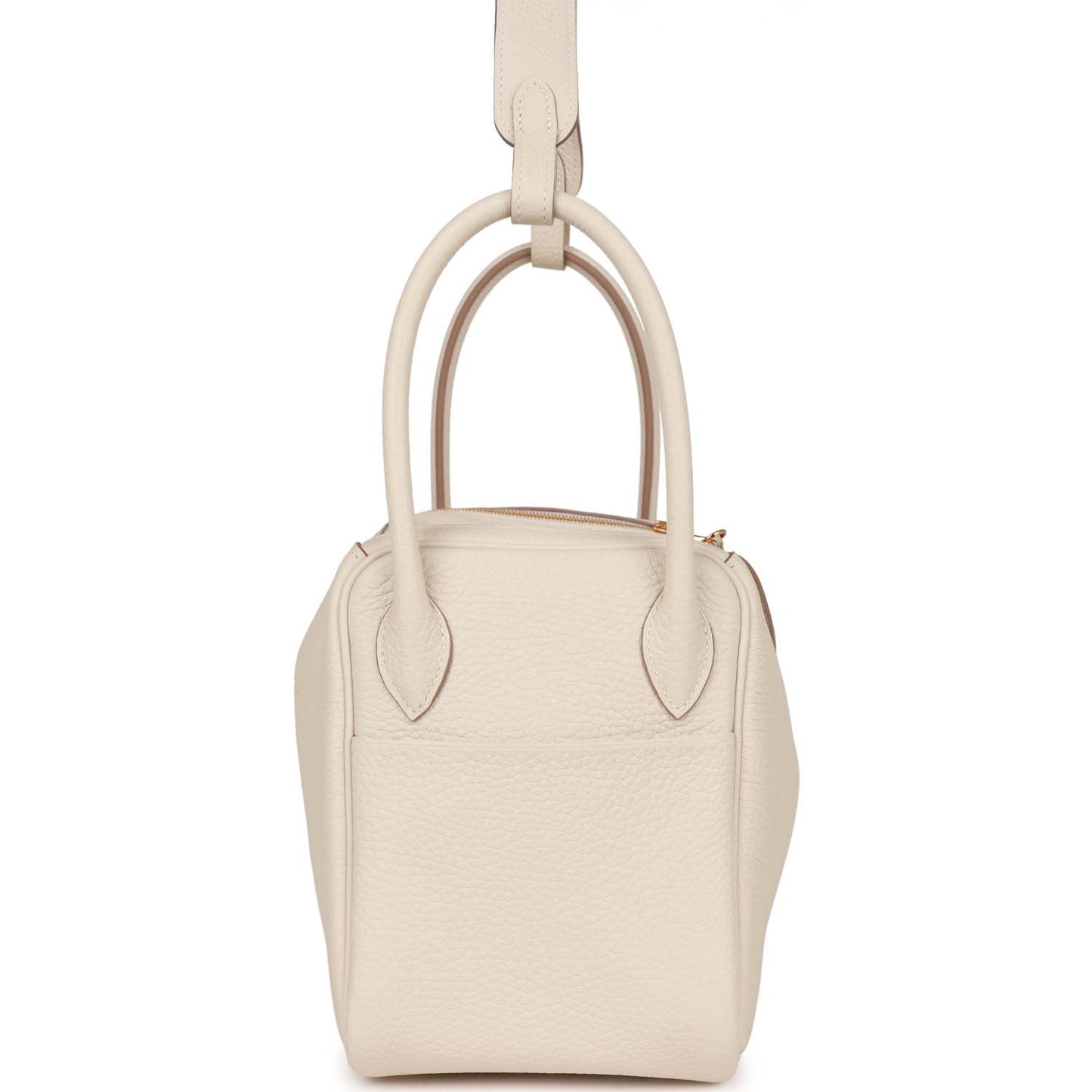Luxury Hermes Lindy 26 Craie Clemence Gold Hardware