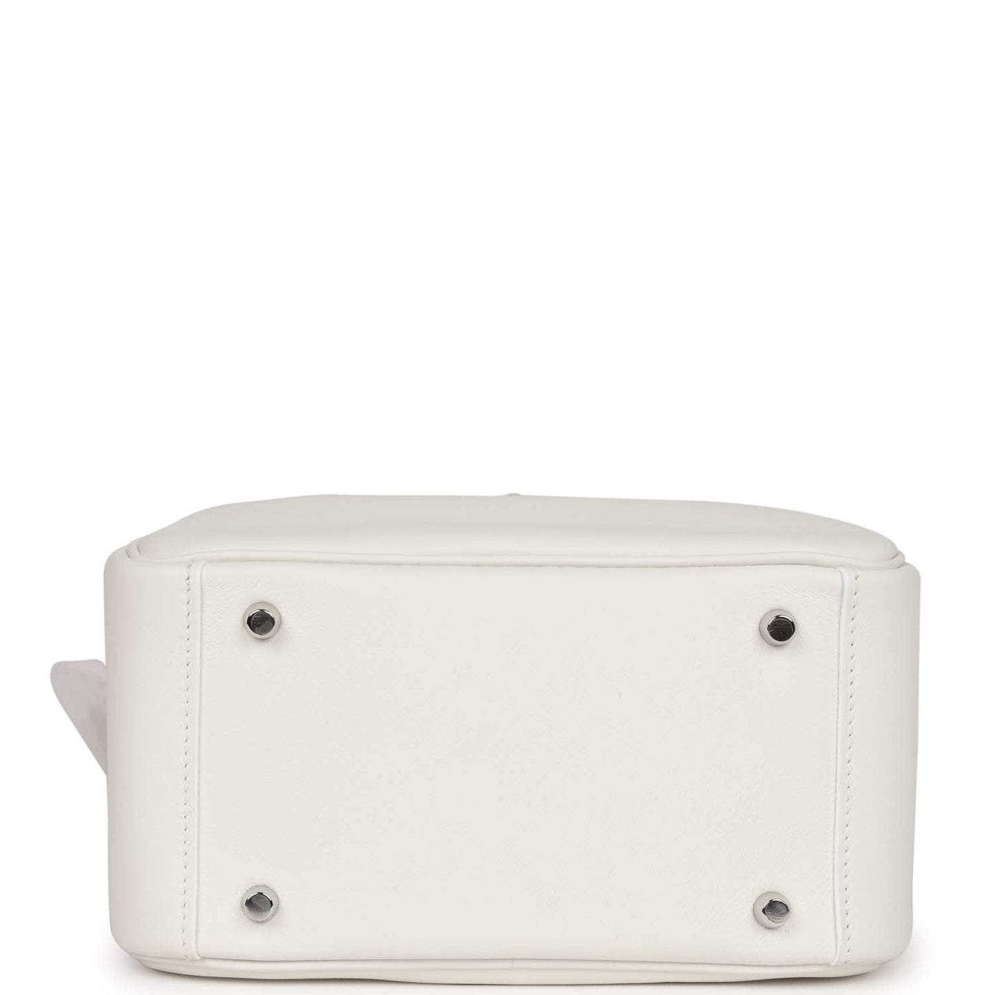 Luxury Hermes Mini Lindy White Swift Palladium Hardware