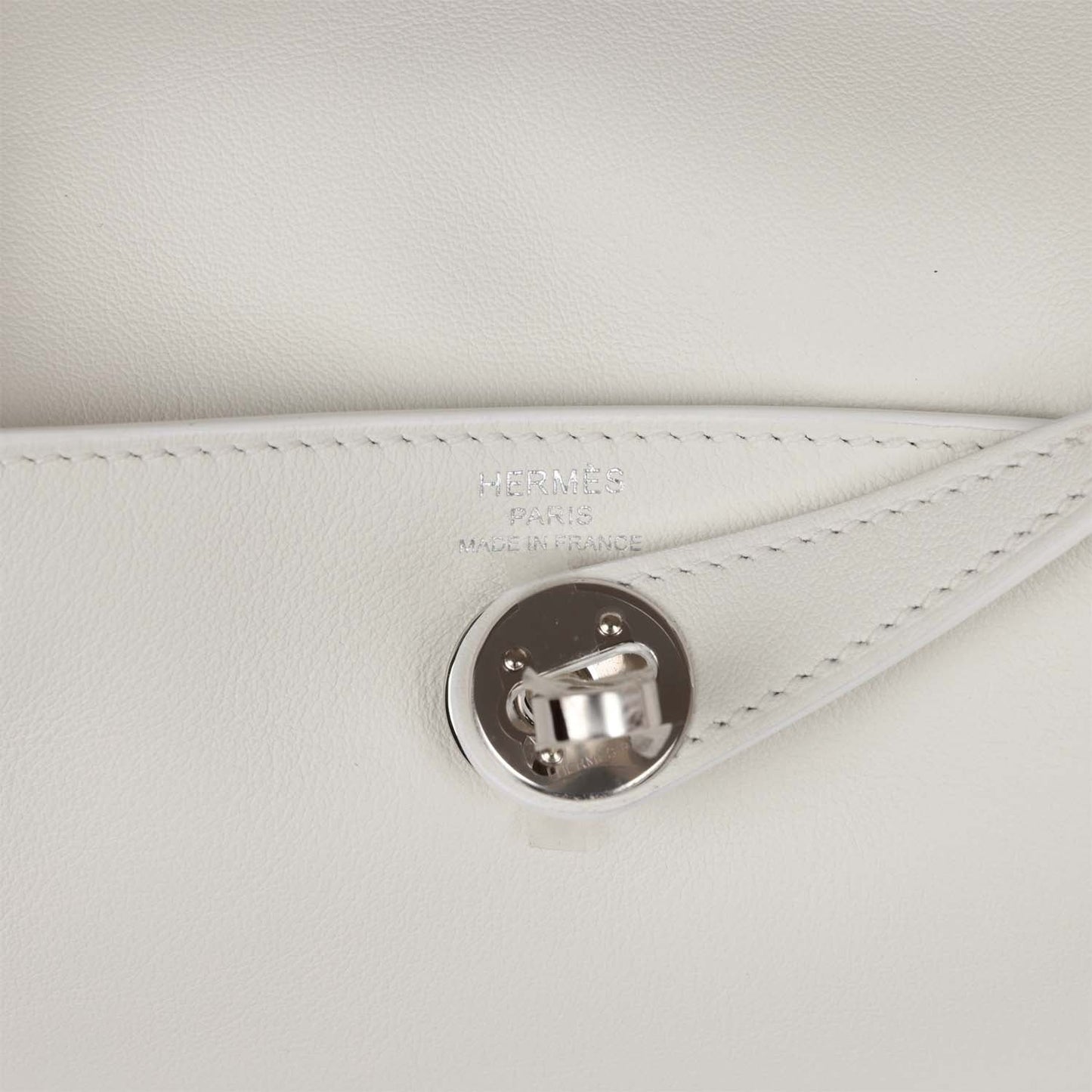 Luxury Hermes Mini Lindy White Swift Palladium Hardware