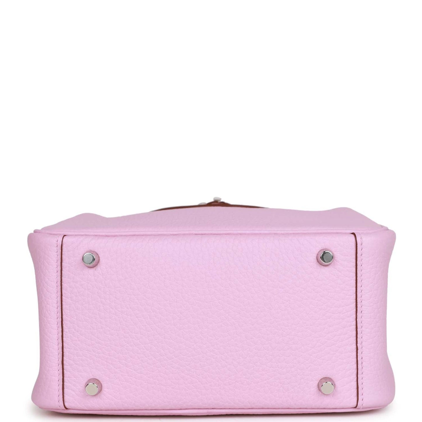 Luxury Hermes Mini Lindy Mauve Sylvestre Clemence Palladium Hardware