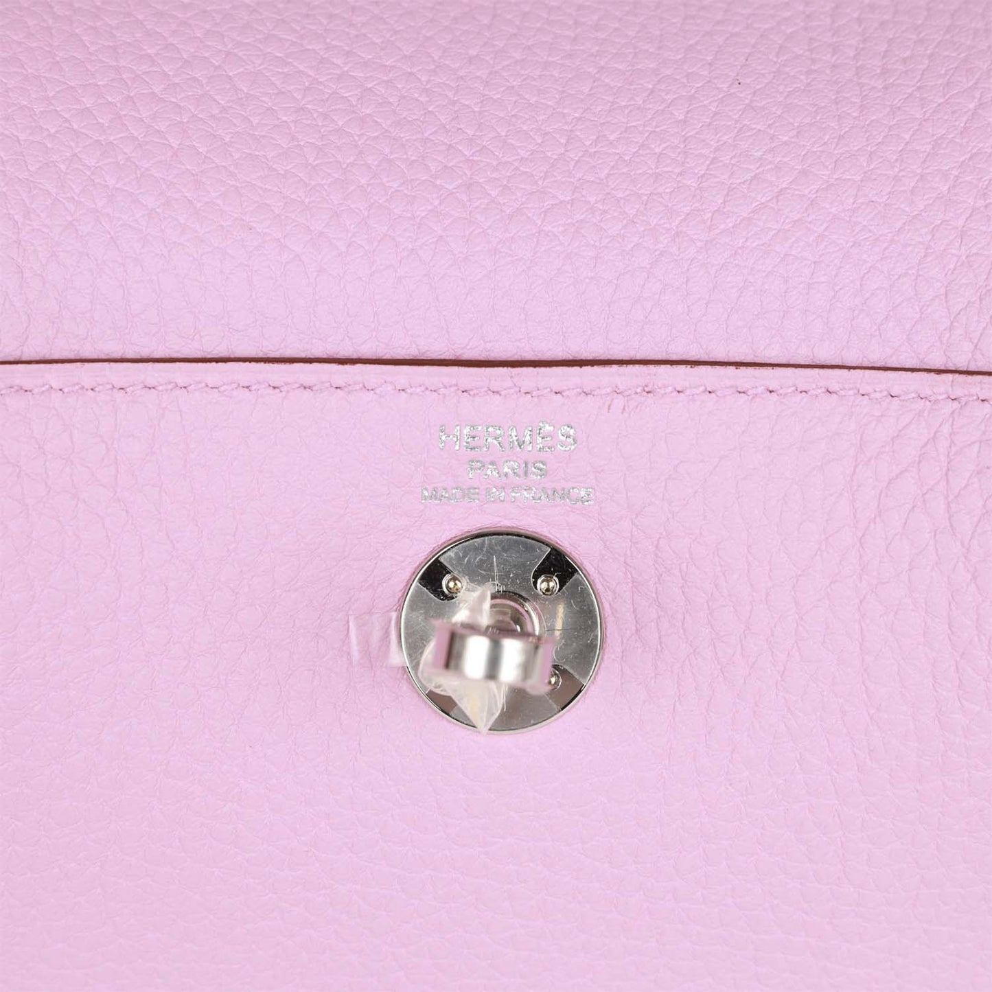 Luxury Hermes Mini Lindy Mauve Sylvestre Clemence Palladium Hardware