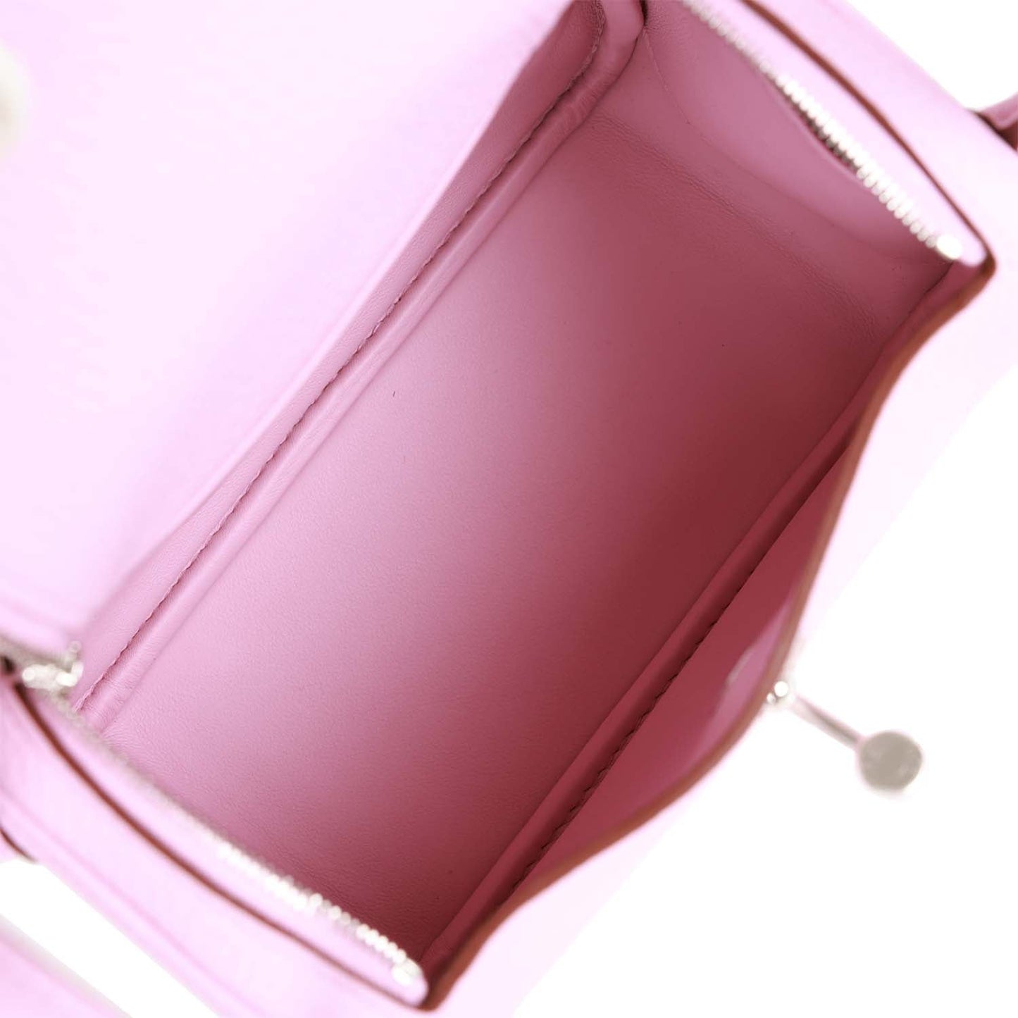 Luxury Hermes Mini Lindy Mauve Sylvestre Clemence Palladium Hardware