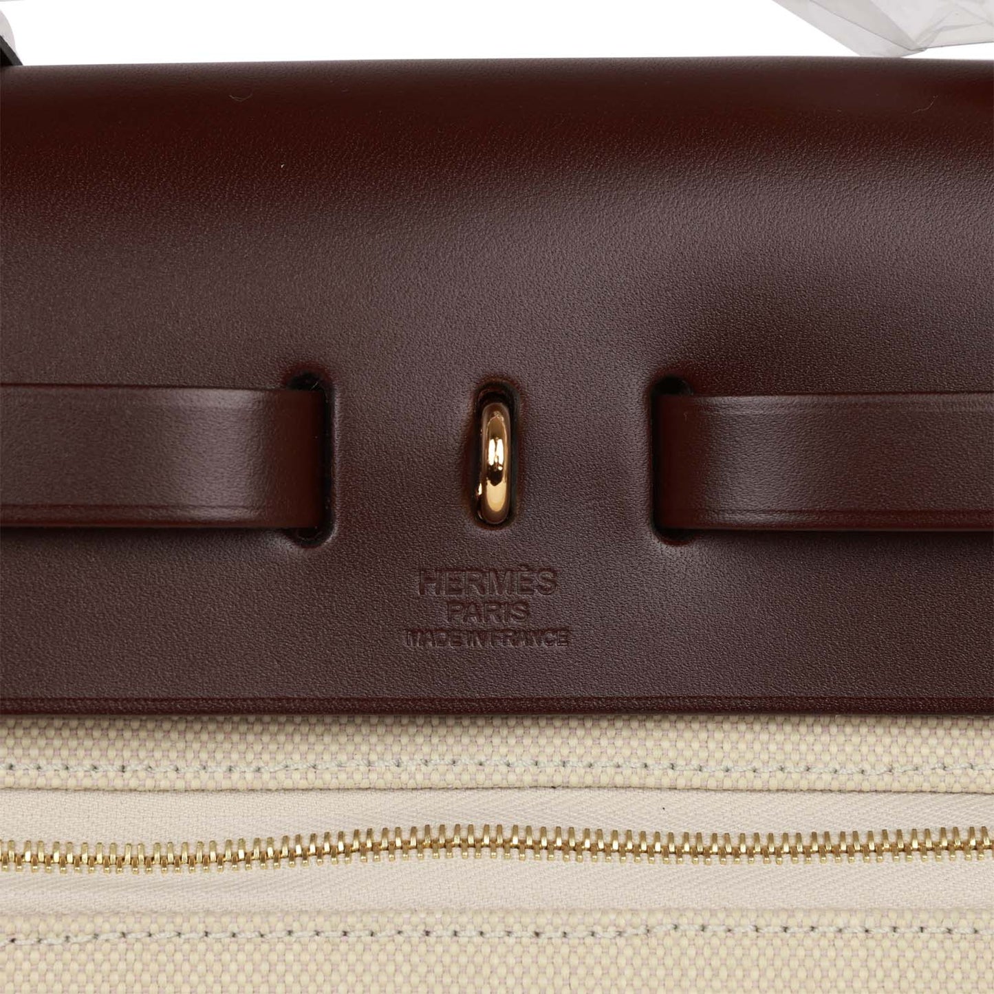 Luxury Hermes Herbag Zip PM 31 Beton Toile H Berline Rouge Sellier Hunter Gold Hardware