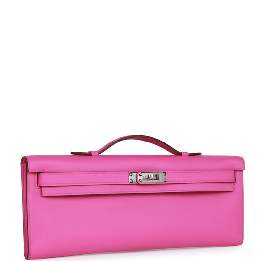 Luxury Hermes Kelly Cut Magnolia Swift Palladium Hardware