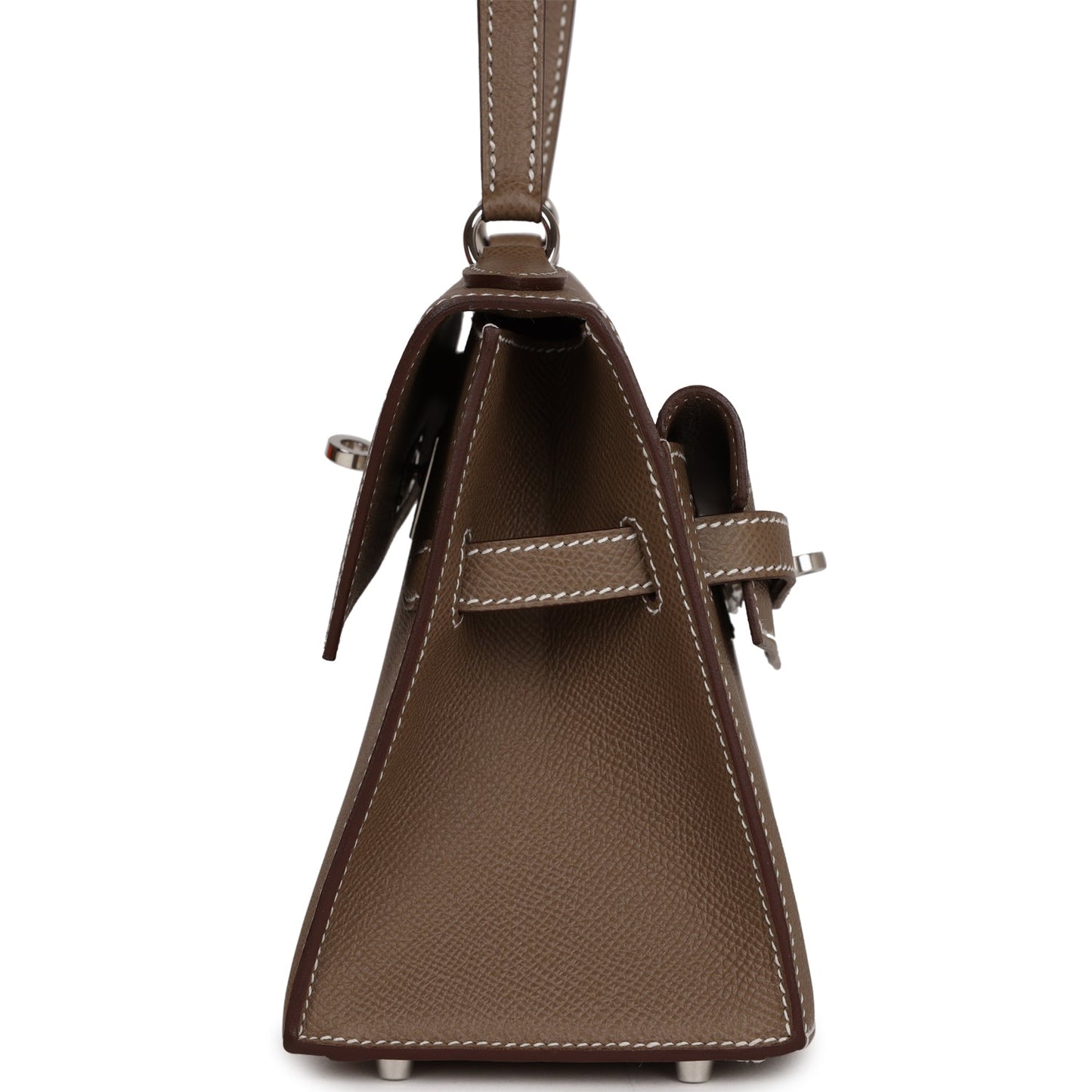 Luxury Hermes Kelly Sellier en Desordre 20 Etoupe Epsom Palladium Hardware