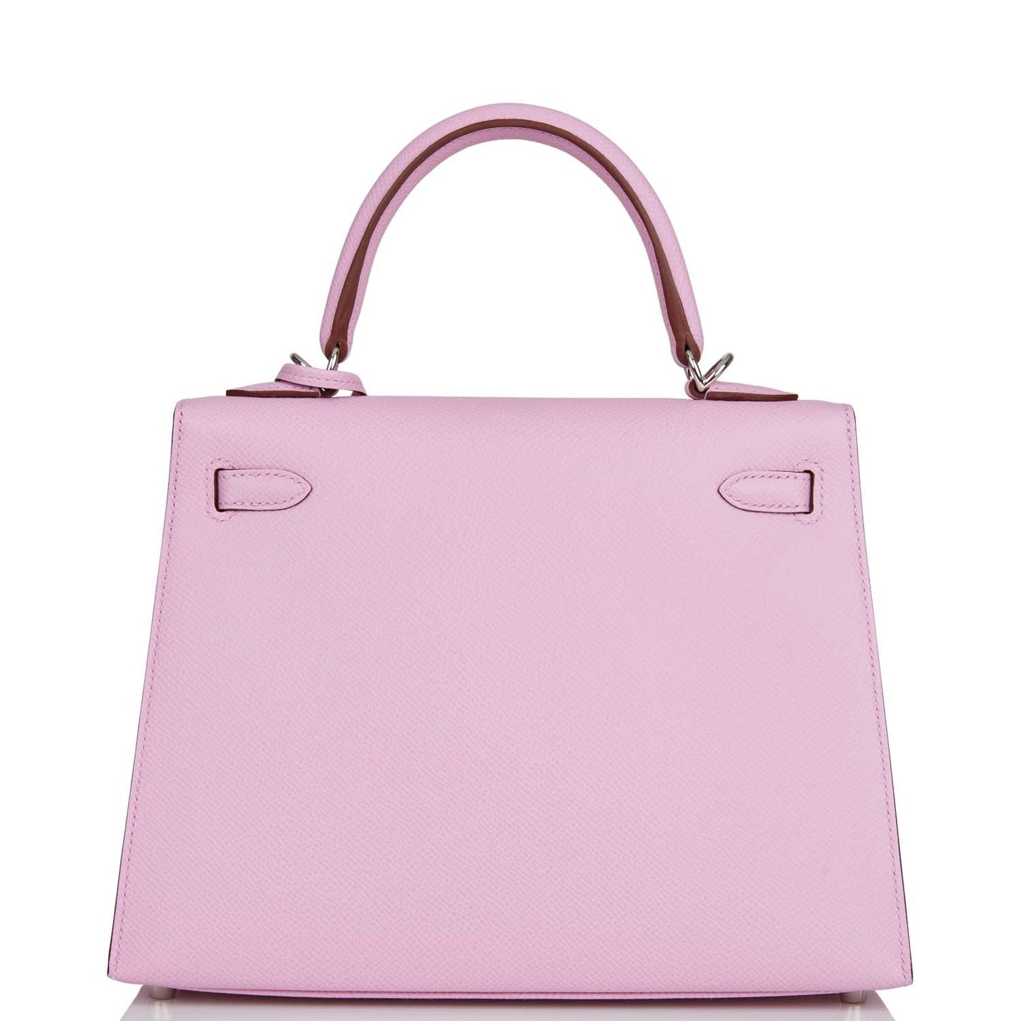 Luxury Hermes Kelly Sellier 25 Mauve Sylvestre Epsom Palladium Hardware