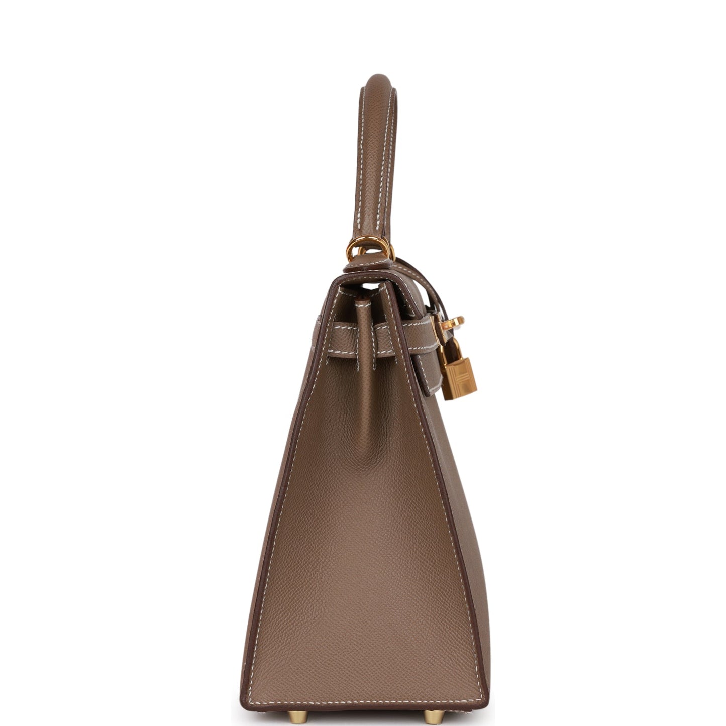 Luxury Hermes Kelly Sellier 28 Etoupe Epsom Gold Hardware