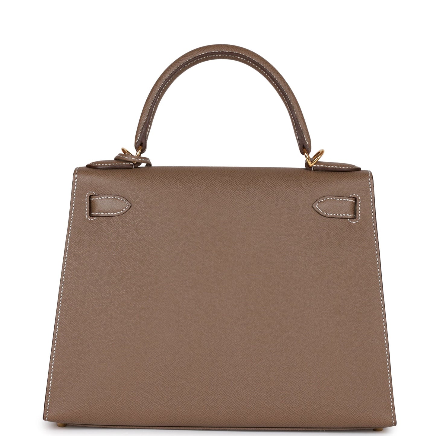 Luxury Hermes Kelly Sellier 28 Etoupe Epsom Gold Hardware