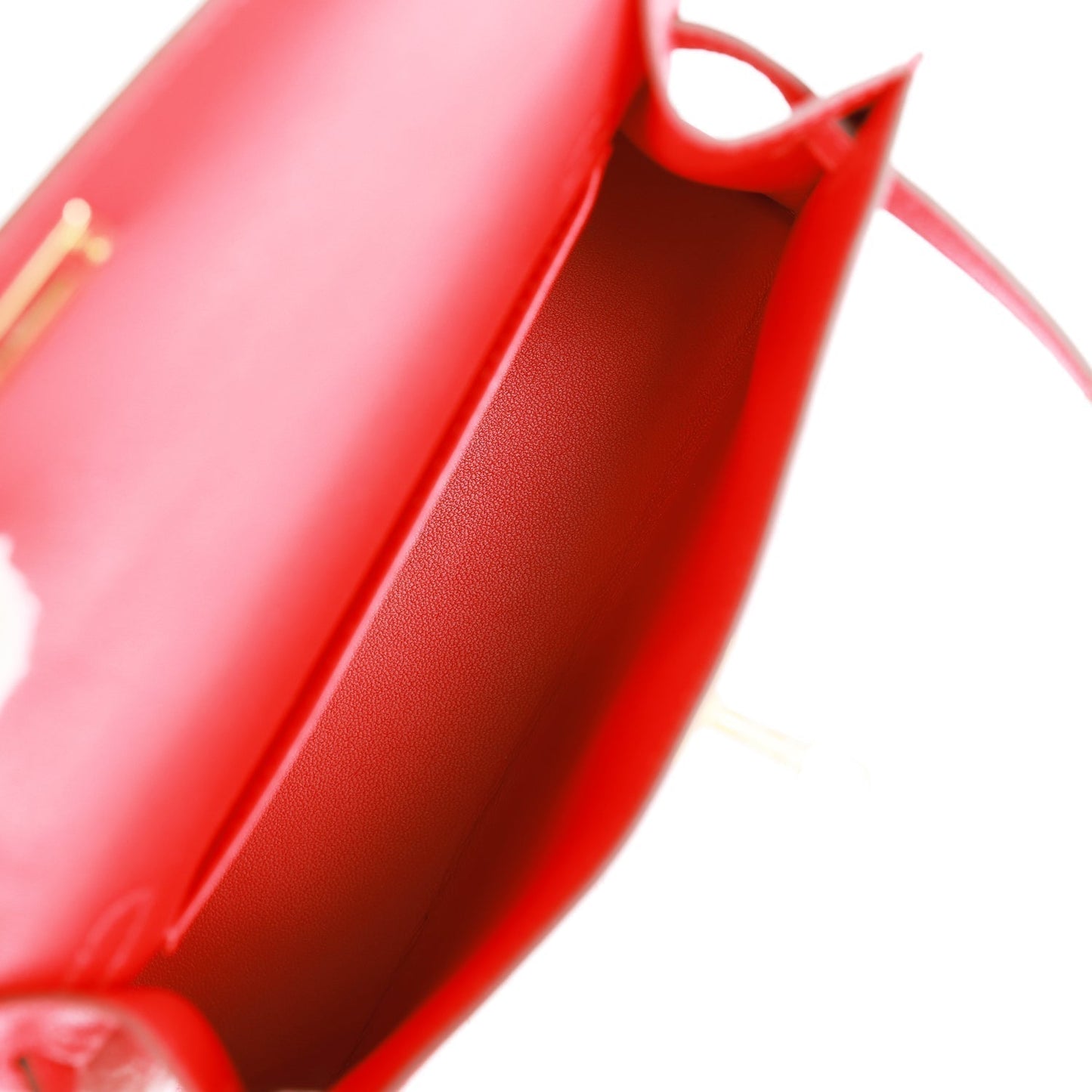 Luxury Hermes Kelly Sellier 20 Rouge de Coeur Chevre Gold Hardware