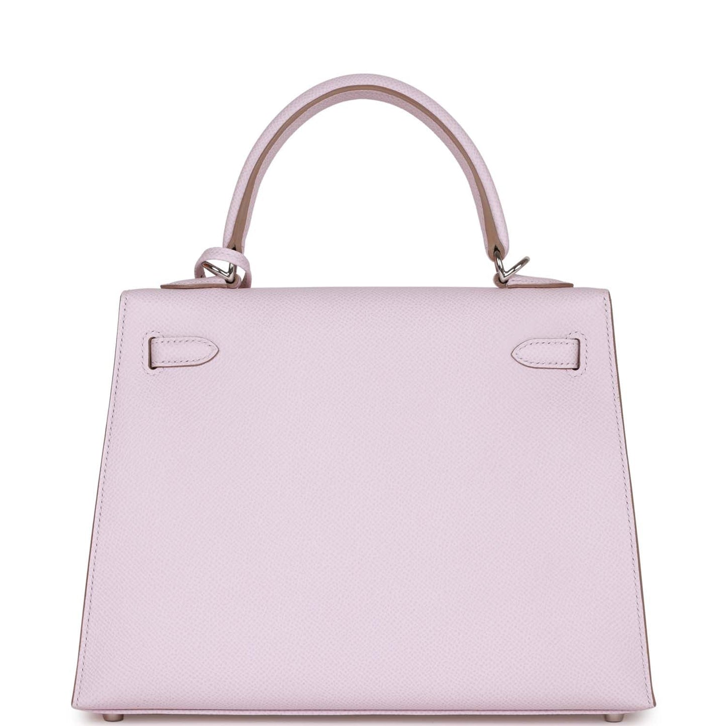 Luxury Hermes Kelly Sellier 25 Mauve Pale Epsom Palladium Hardware