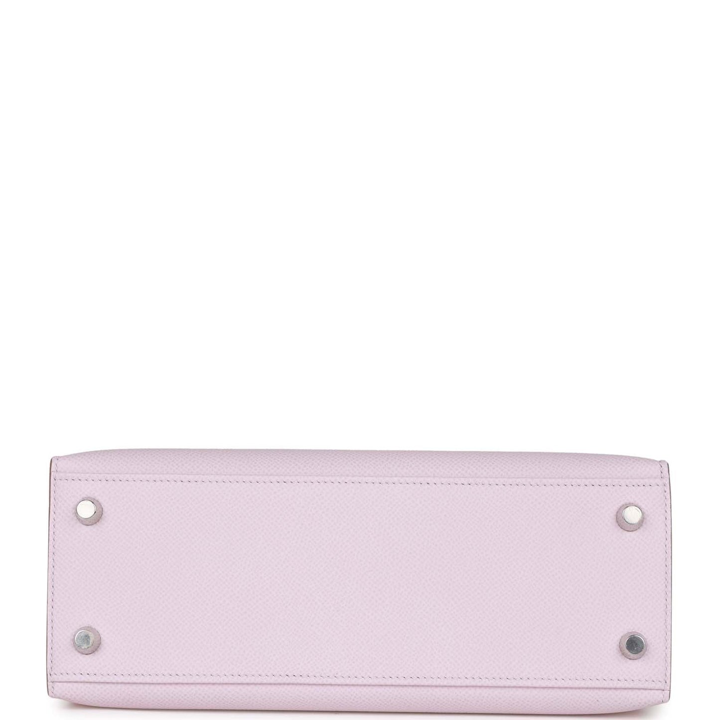 Luxury Hermes Kelly Sellier 25 Mauve Pale Epsom Palladium Hardware