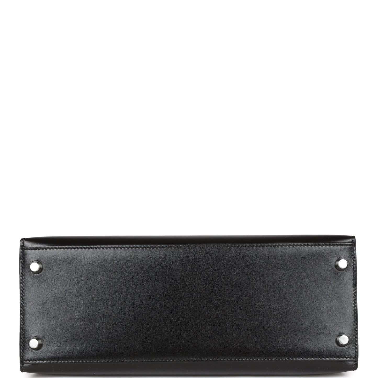 Luxury Hermes Kelly Sellier 28 Black Box Palladium Hardware