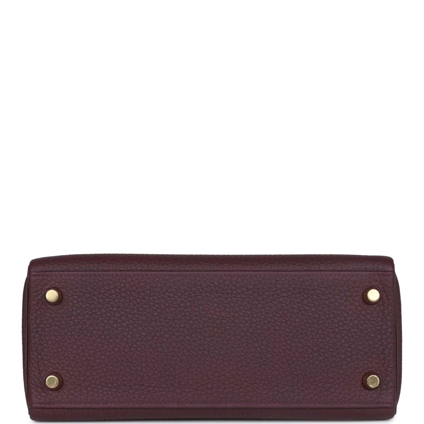 Luxury Hermes Kelly Retourne 25 Cassis Togo Gold Hardware
