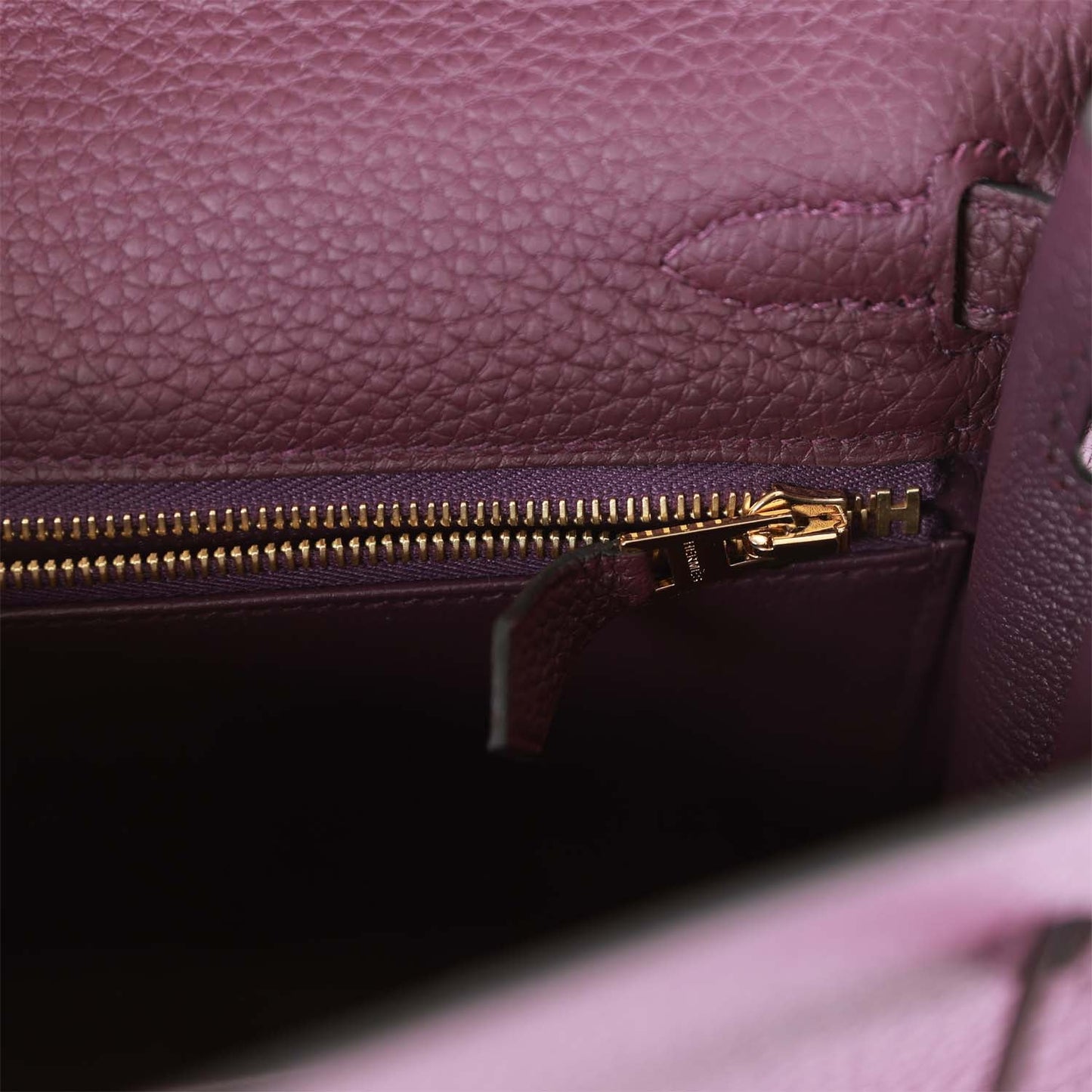 Luxury Hermes Kelly Retourne 25 Cassis Togo Gold Hardware