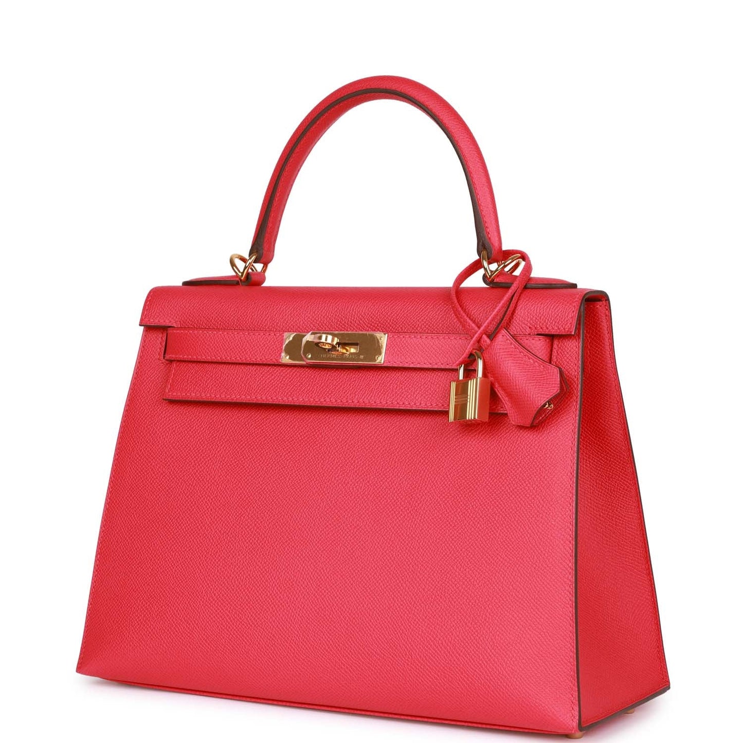 Luxury Hermes Kelly Sellier 28 Rose Extreme Epsom Gold Hardware