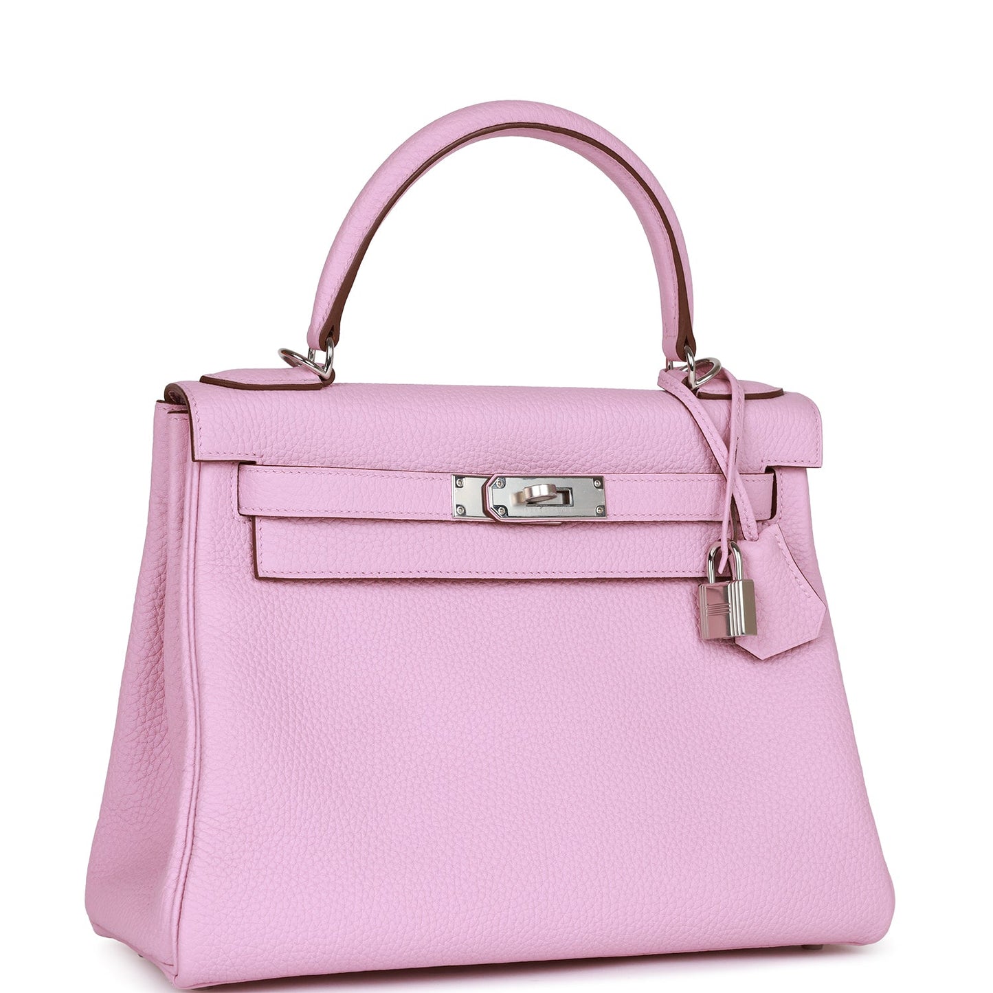 Luxury Hermes Kelly Retourne 28 Mauve Sylvestre Clemence Palladium Hardware