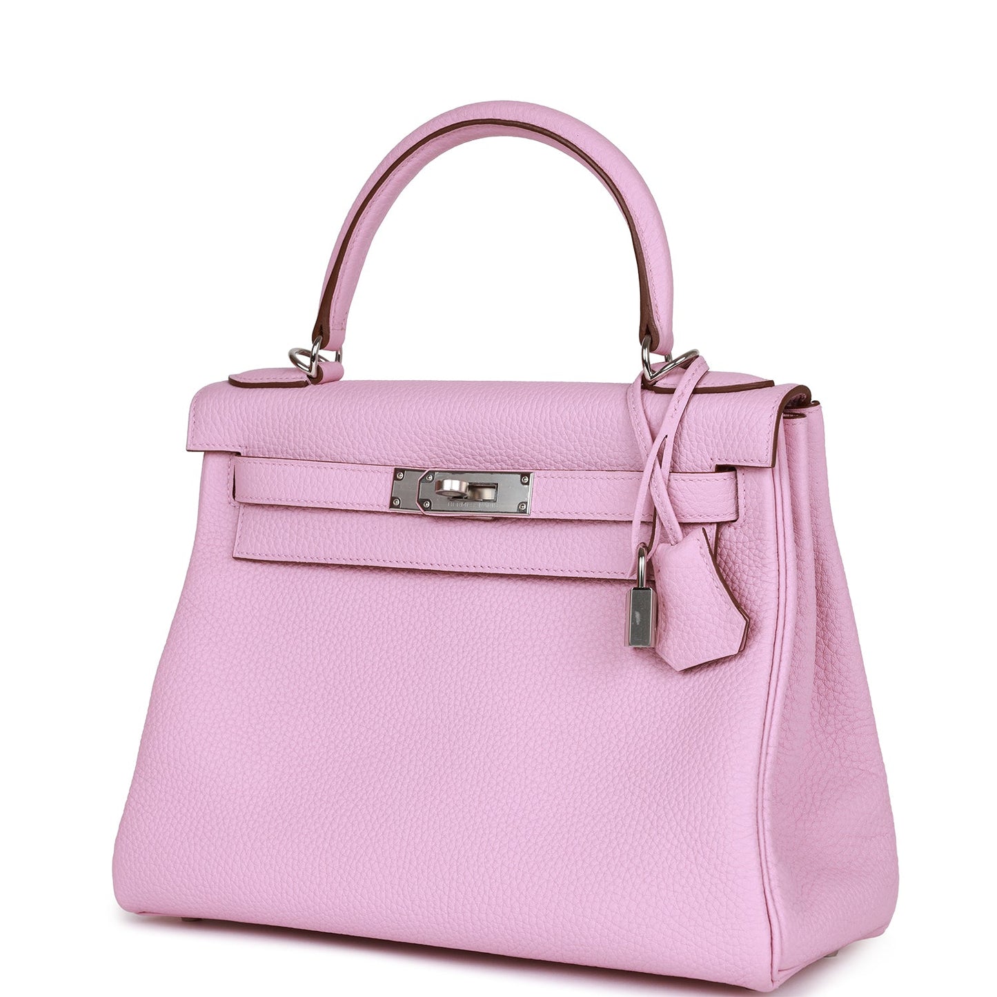 Luxury Hermes Kelly Retourne 28 Mauve Sylvestre Clemence Palladium Hardware