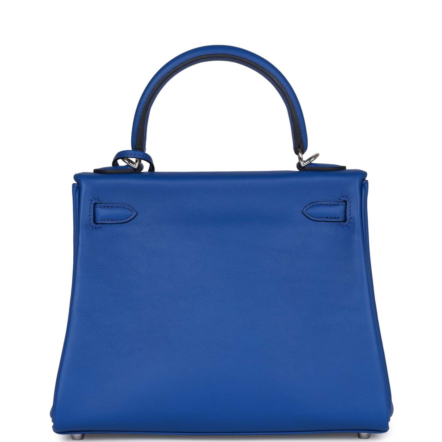 Luxury Hermes Kelly Retourne 25 Bleu Royal Swift Palladium Hardware
