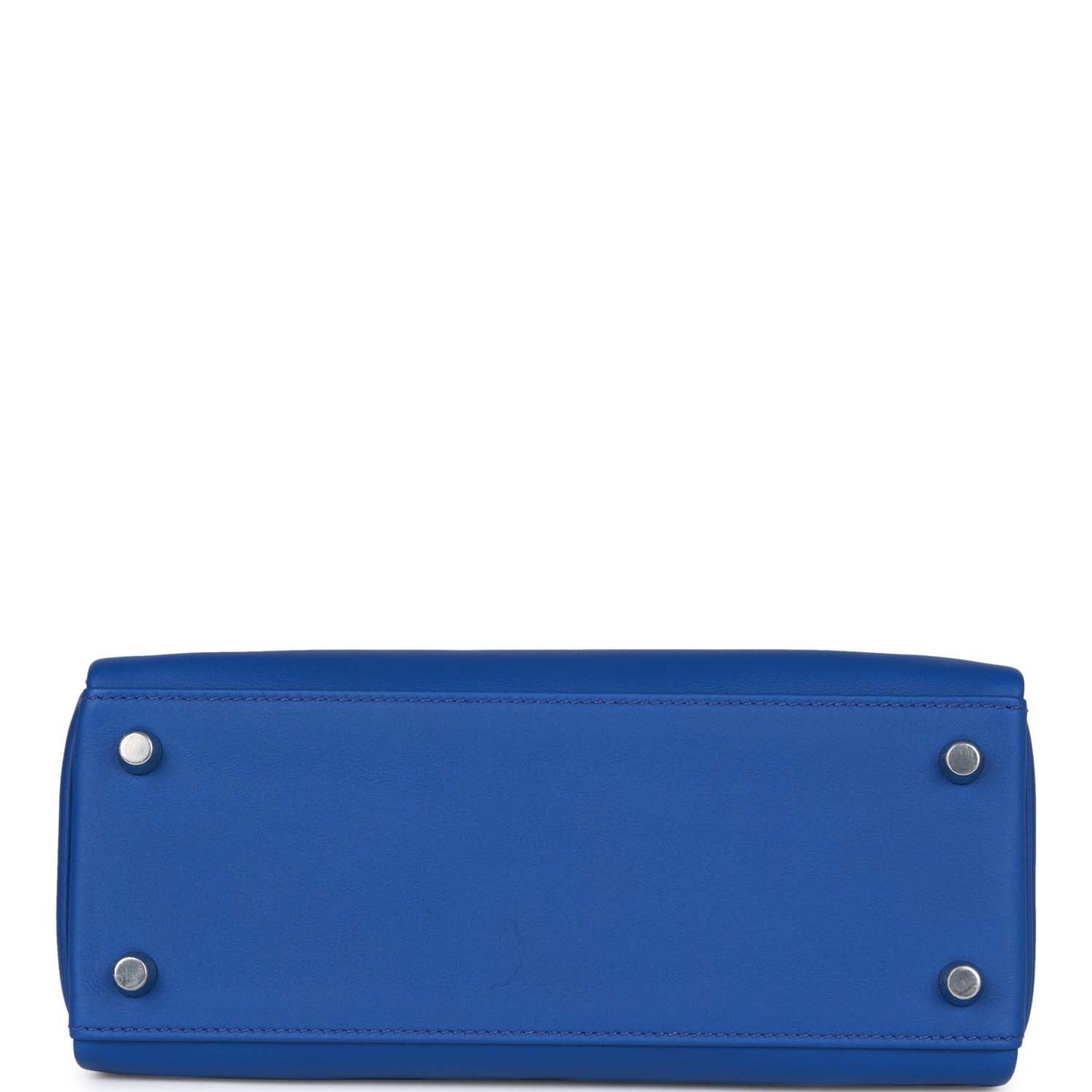 Luxury Hermes Kelly Retourne 25 Bleu Royal Swift Palladium Hardware