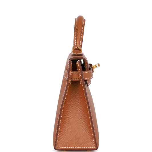 Luxury Hermes Kelly Sellier 20 Gold Epsom Gold Hardware