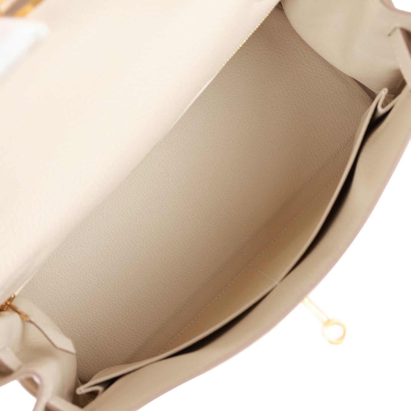 Luxury Hermes Kelly Retourne 28 Craie Togo Gold Hardware