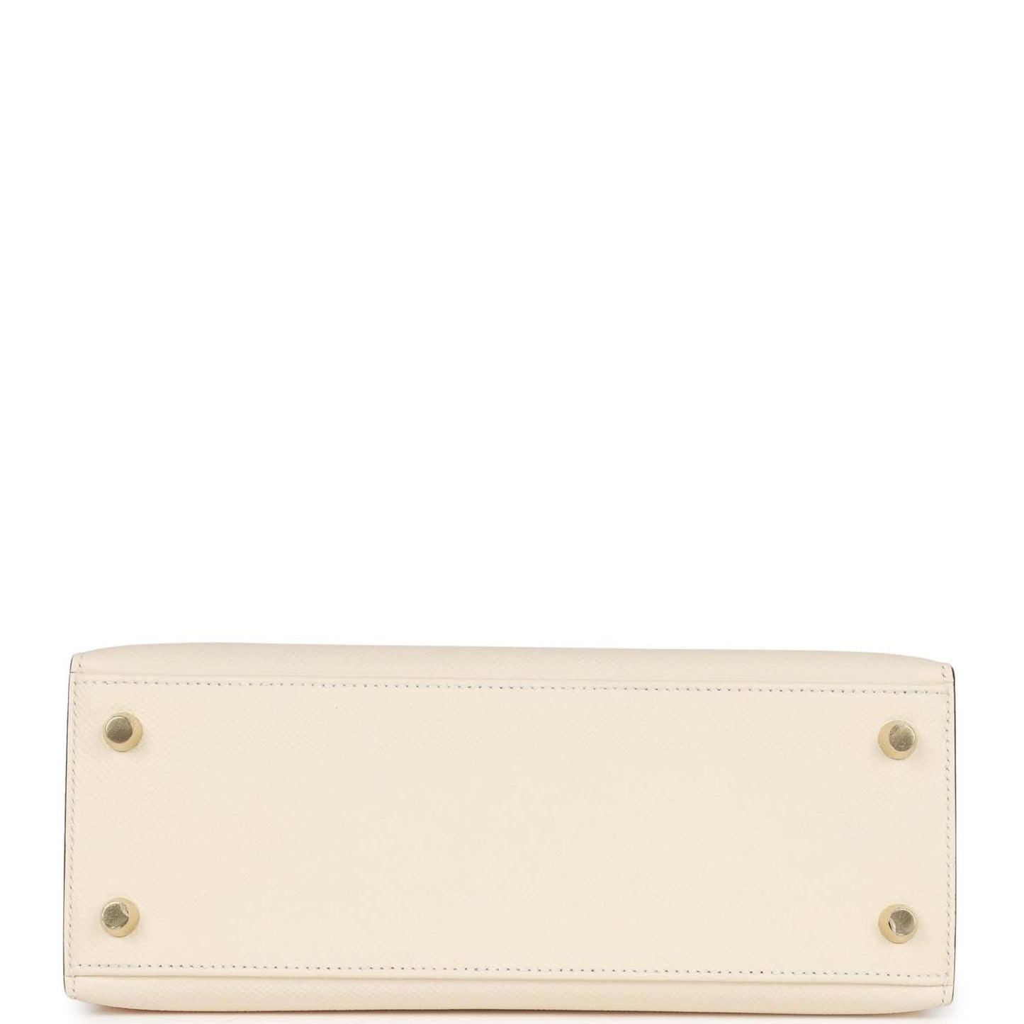 Luxury Hermes Kelly Sellier 25 Nata Epsom Gold Hardware