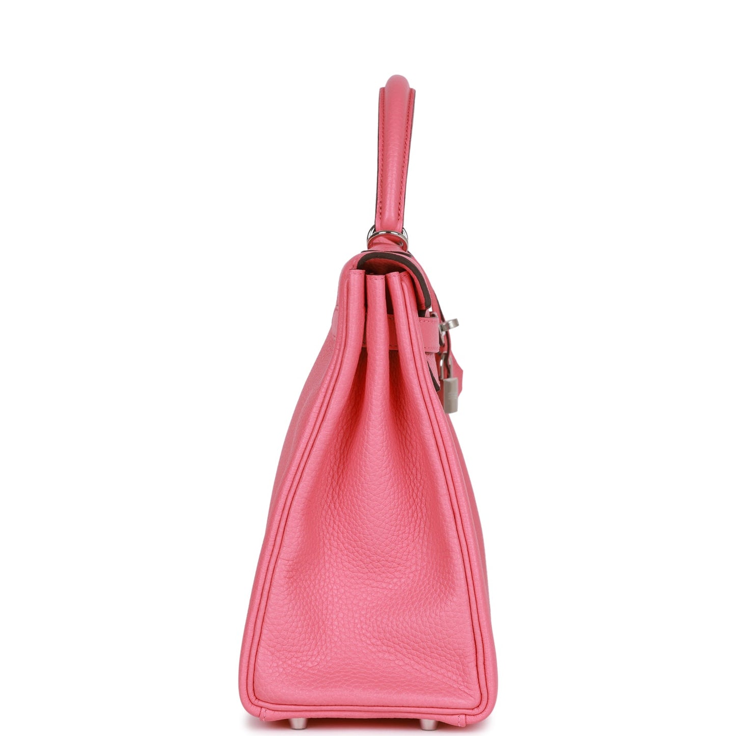 Luxury Hermes Kelly Retourne 32 Rose Azalee Clemence Palladium Hardware