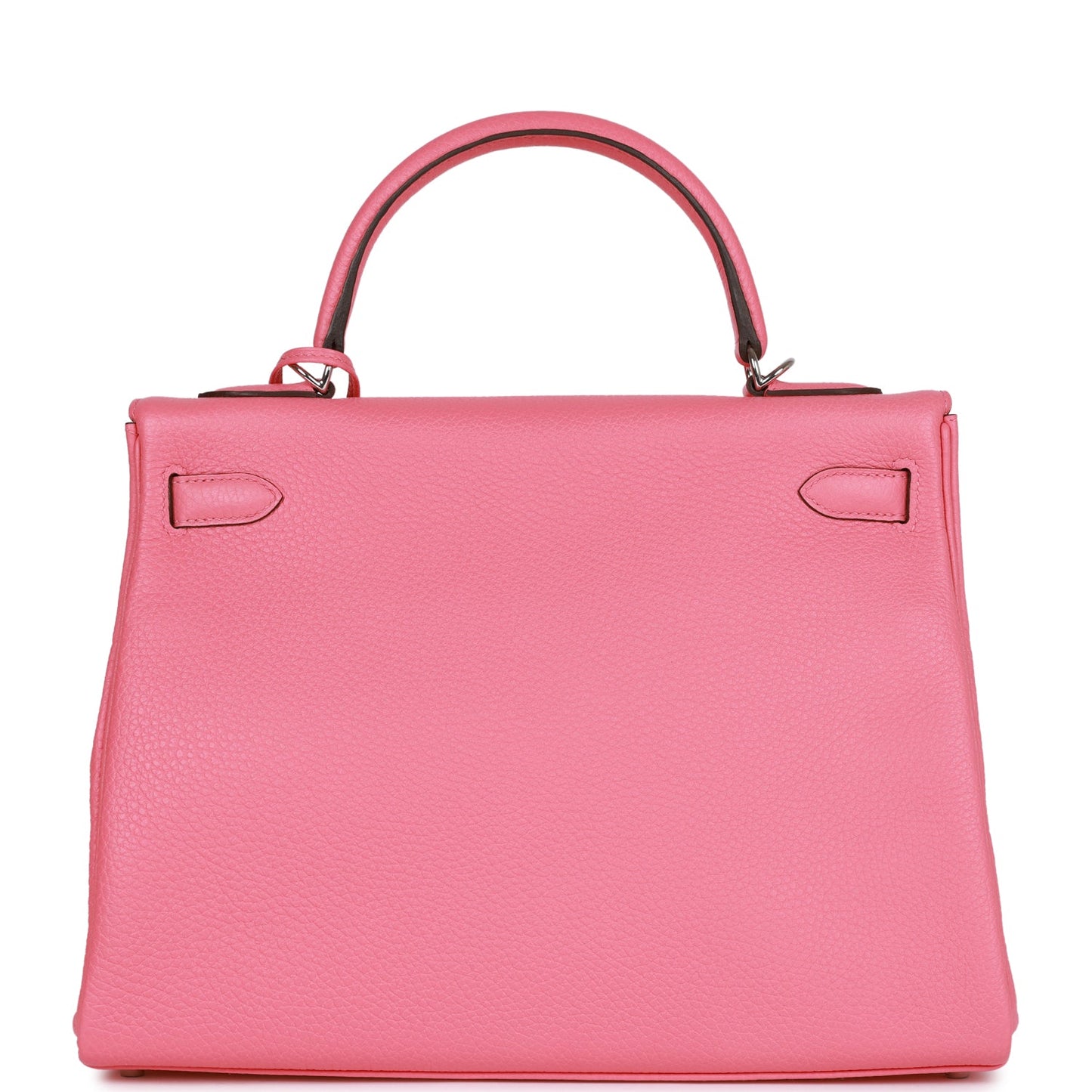 Luxury Hermes Kelly Retourne 32 Rose Azalee Clemence Palladium Hardware