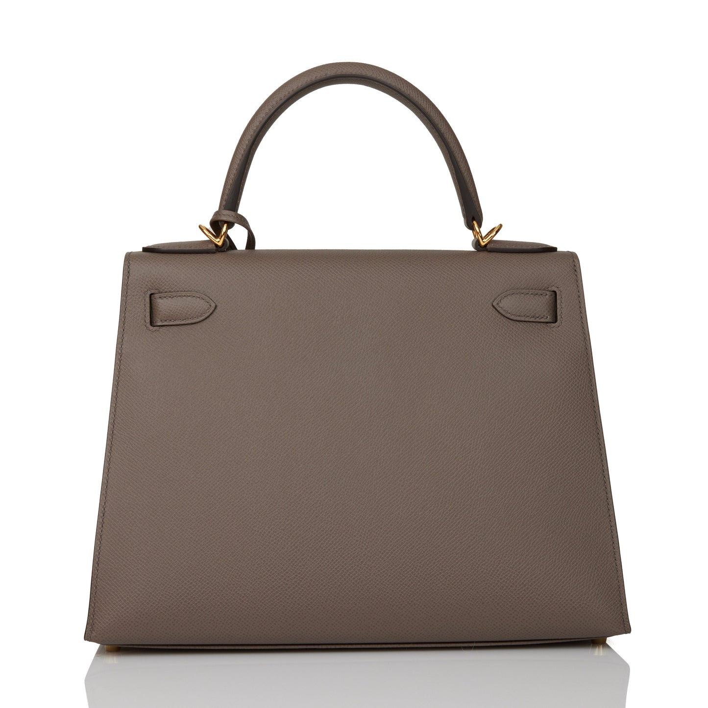 Luxury Hermes Kelly Sellier 28 Etain Epsom Gold Hardware